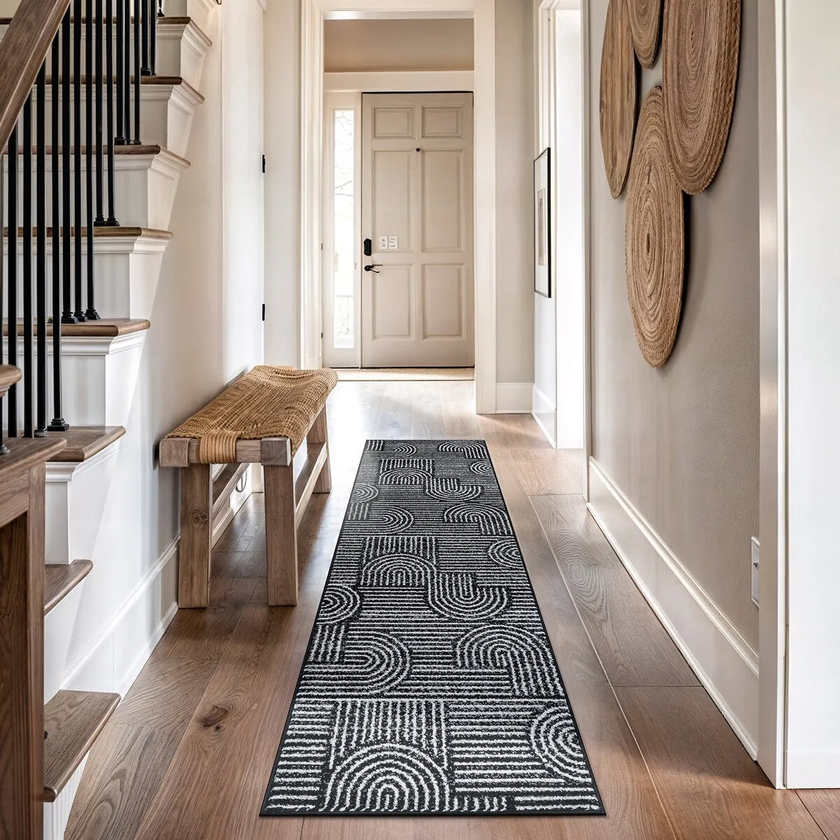 Bohemian Stripe Arch Design Area Rug