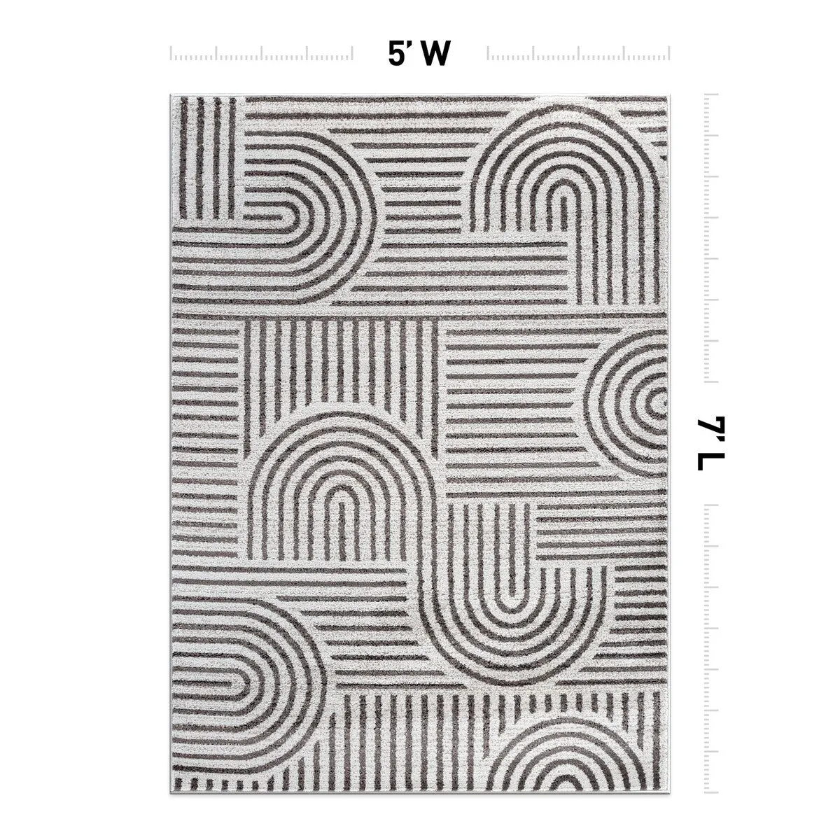 Bohemian Stripe Arch Design Area Rug