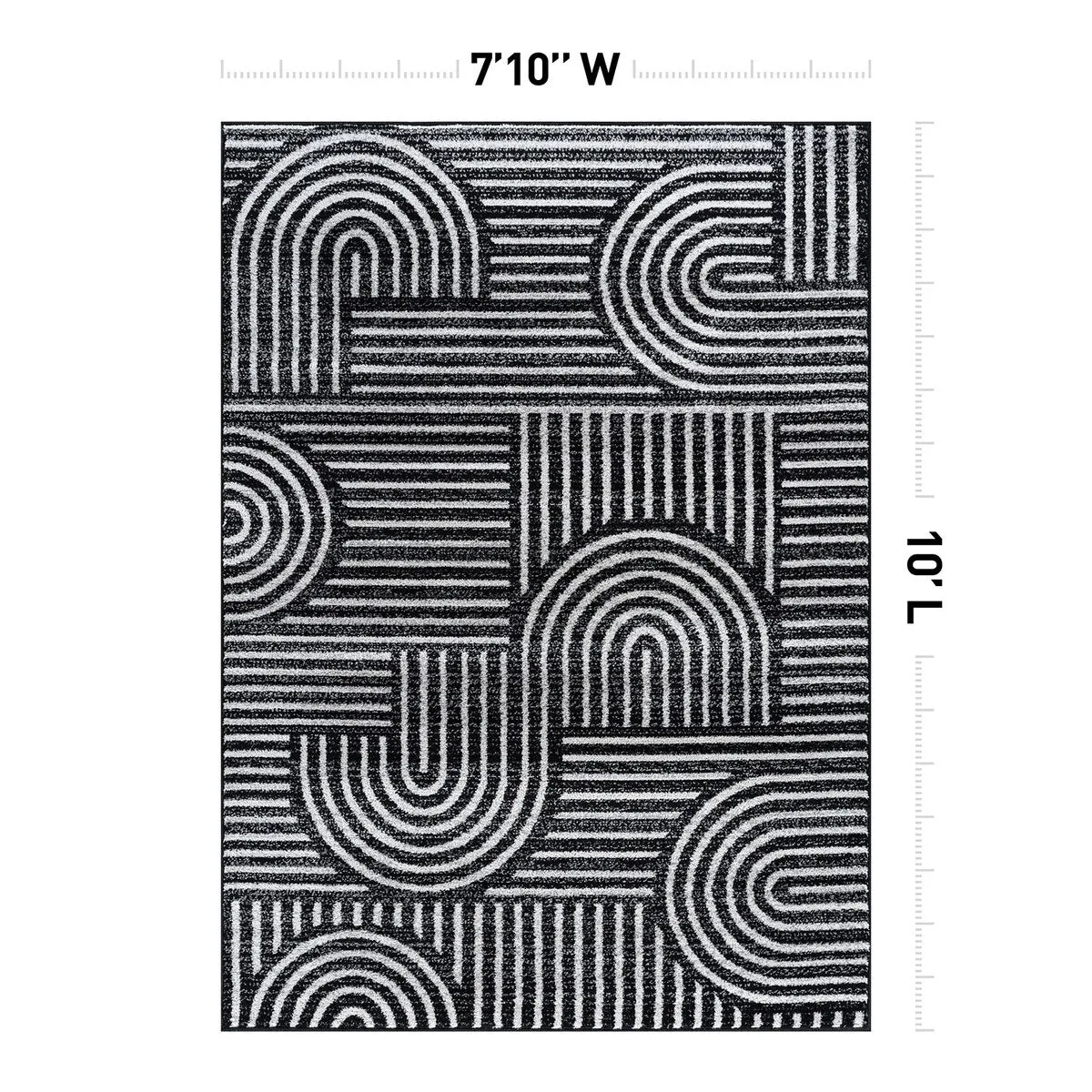 Bohemian Stripe Arch Design Area Rug