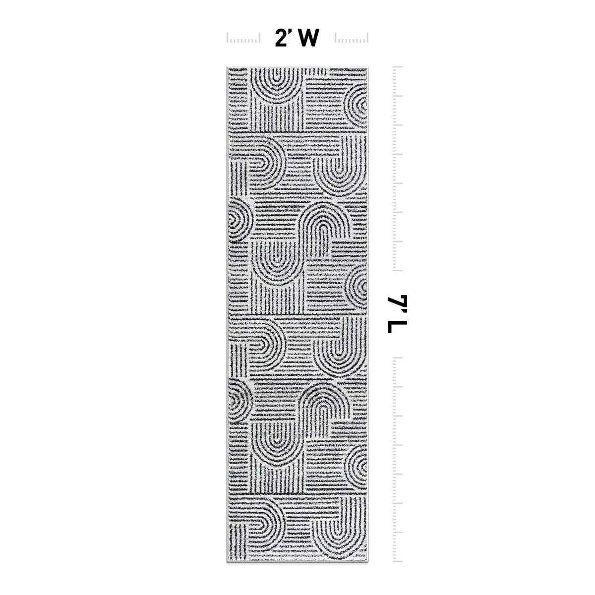 Bohemian Stripe Arch Design Area Rug
