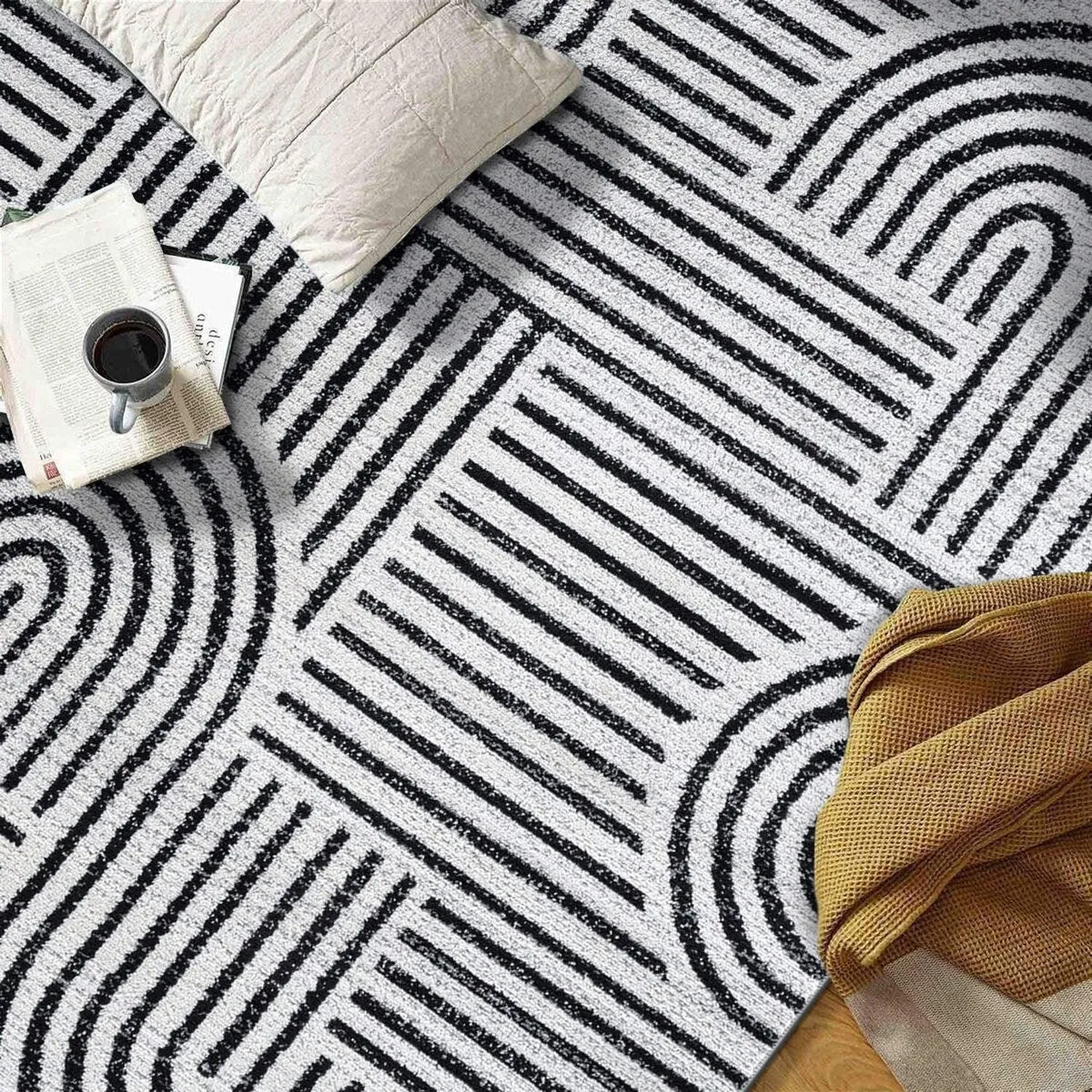 Bohemian Stripe Arch Design Area Rug