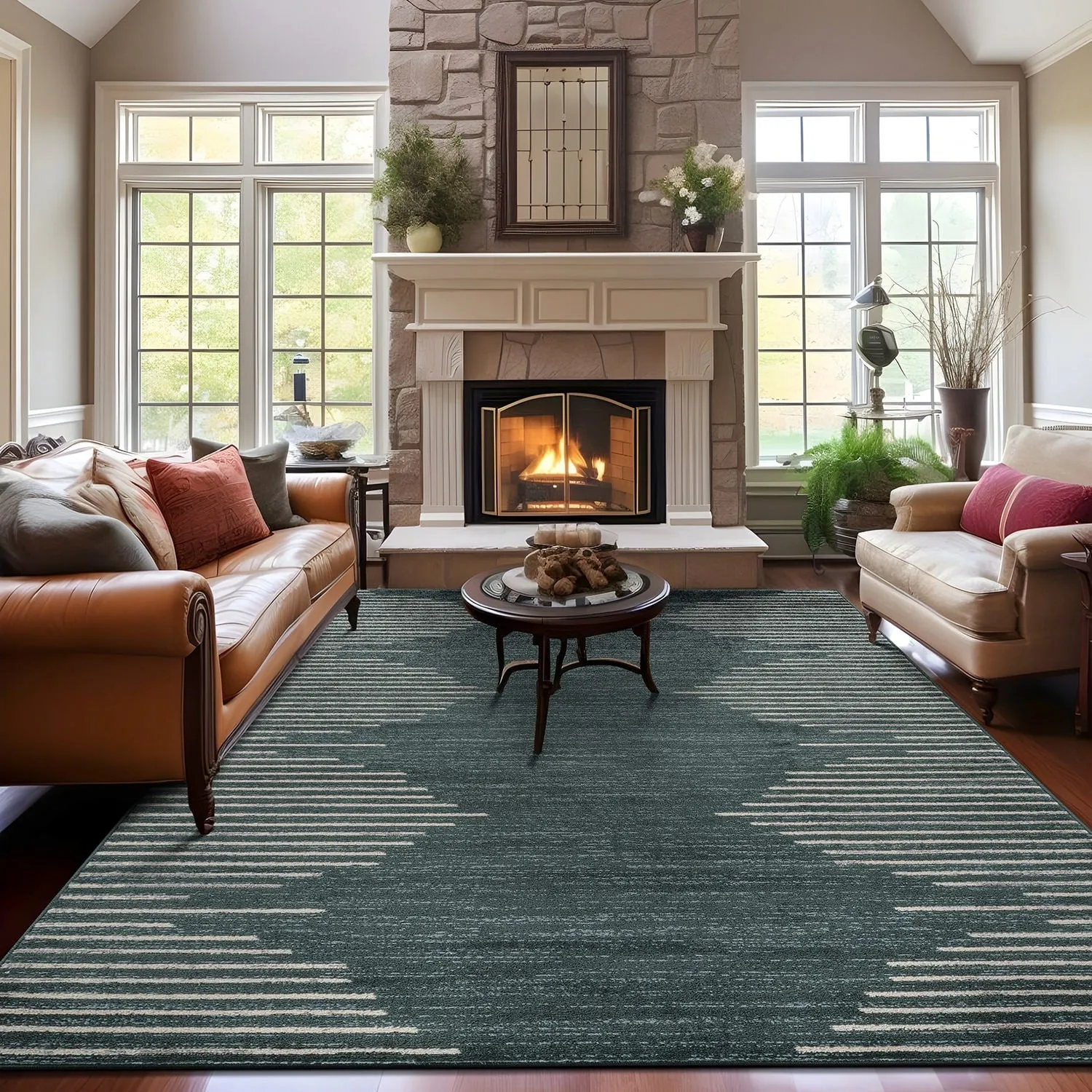 Bohemian Stripe Area Rug