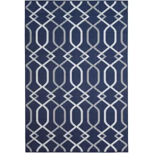 Brexley Home Navy Indoor / Outdoor Rug