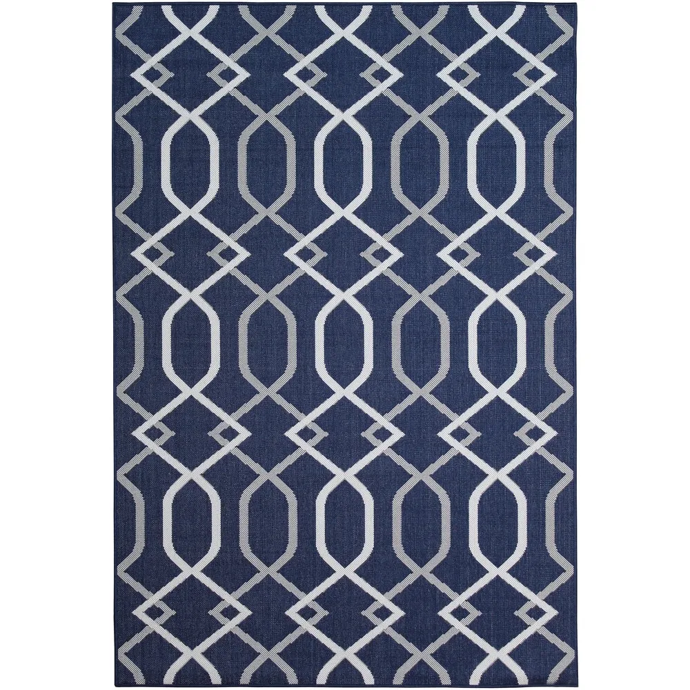 Brexley Home Navy Indoor / Outdoor Rug