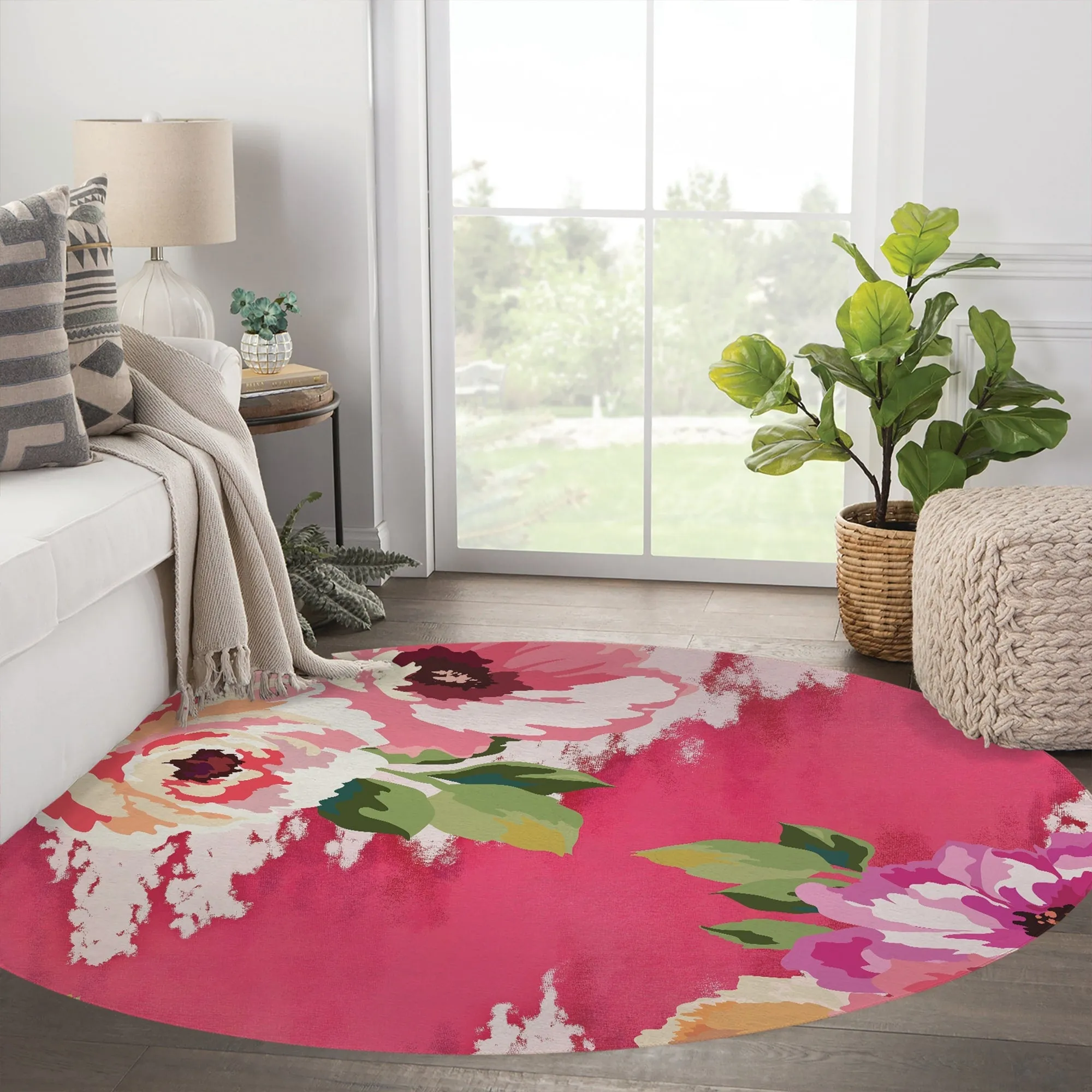 BRIGHT FLORAL Area Rug By Kavka Designs