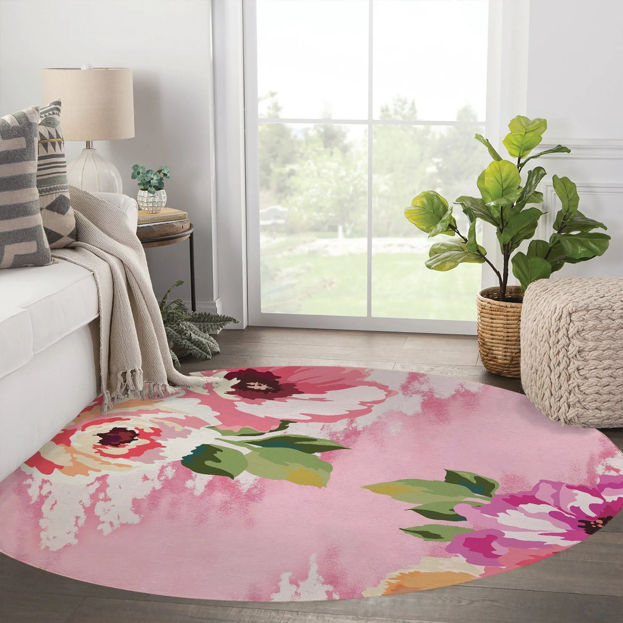 BRIGHT FLORAL Area Rug By Kavka Designs