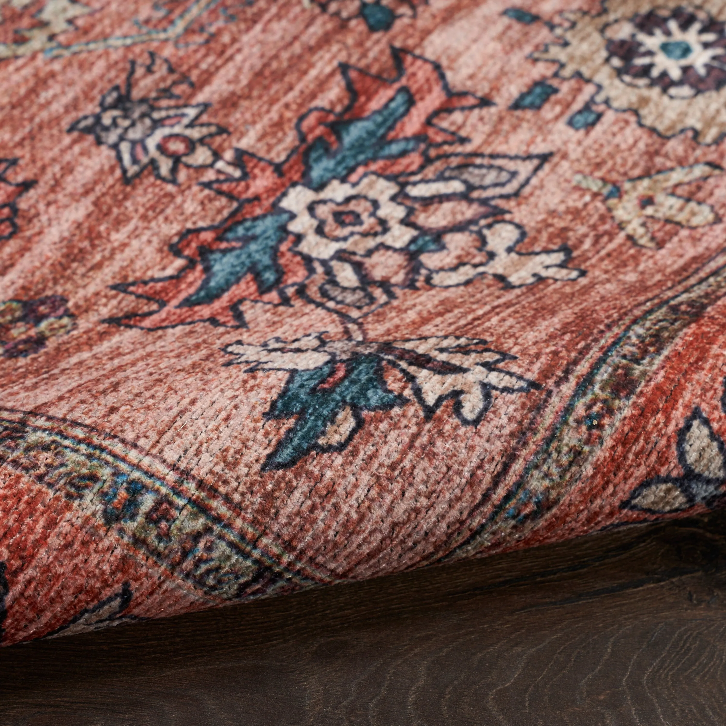 Brilliance Machine Washable Persian Medallion Area Rug