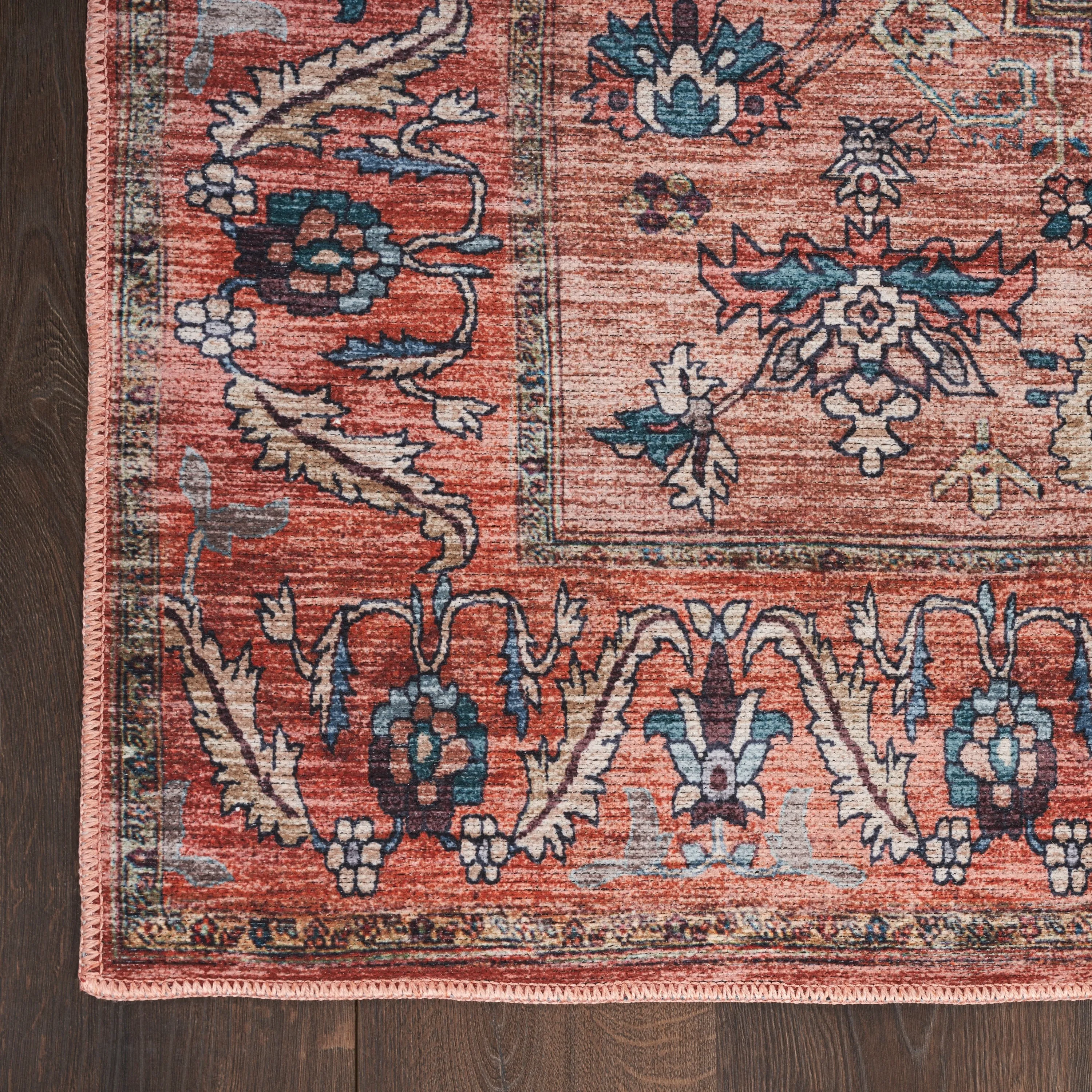 Brilliance Machine Washable Persian Medallion Area Rug