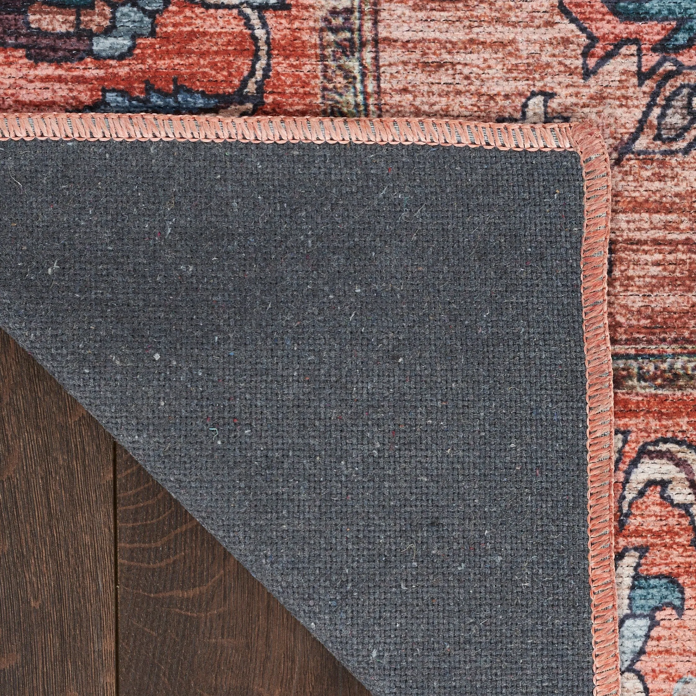 Brilliance Machine Washable Persian Medallion Area Rug