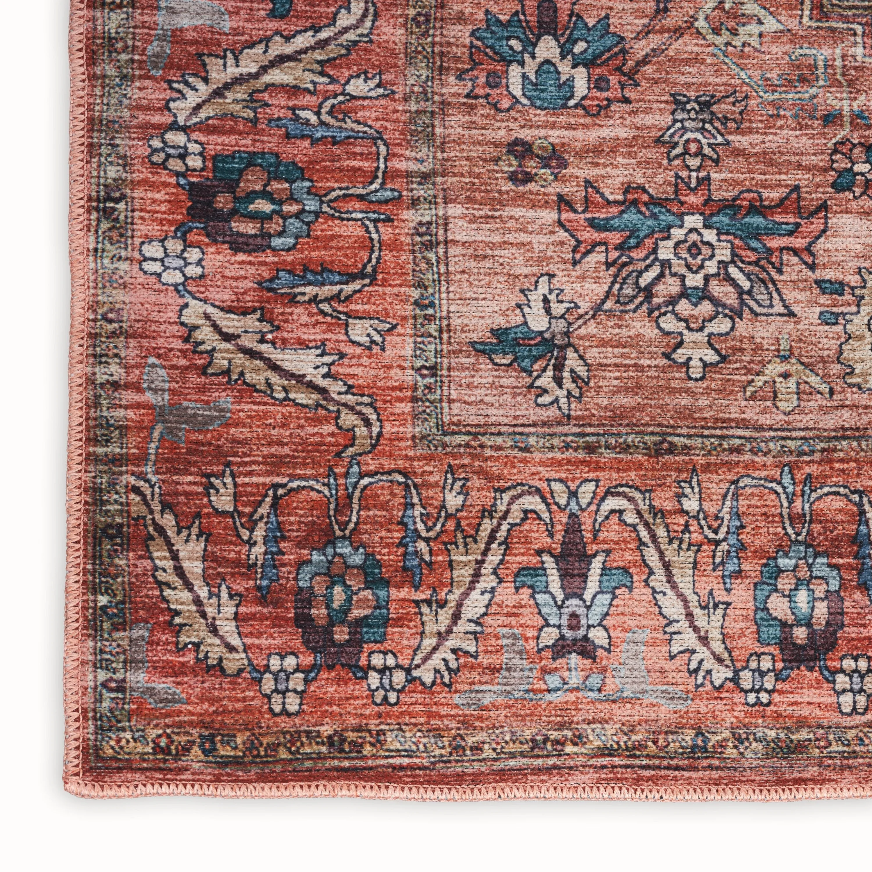 Brilliance Machine Washable Persian Medallion Area Rug
