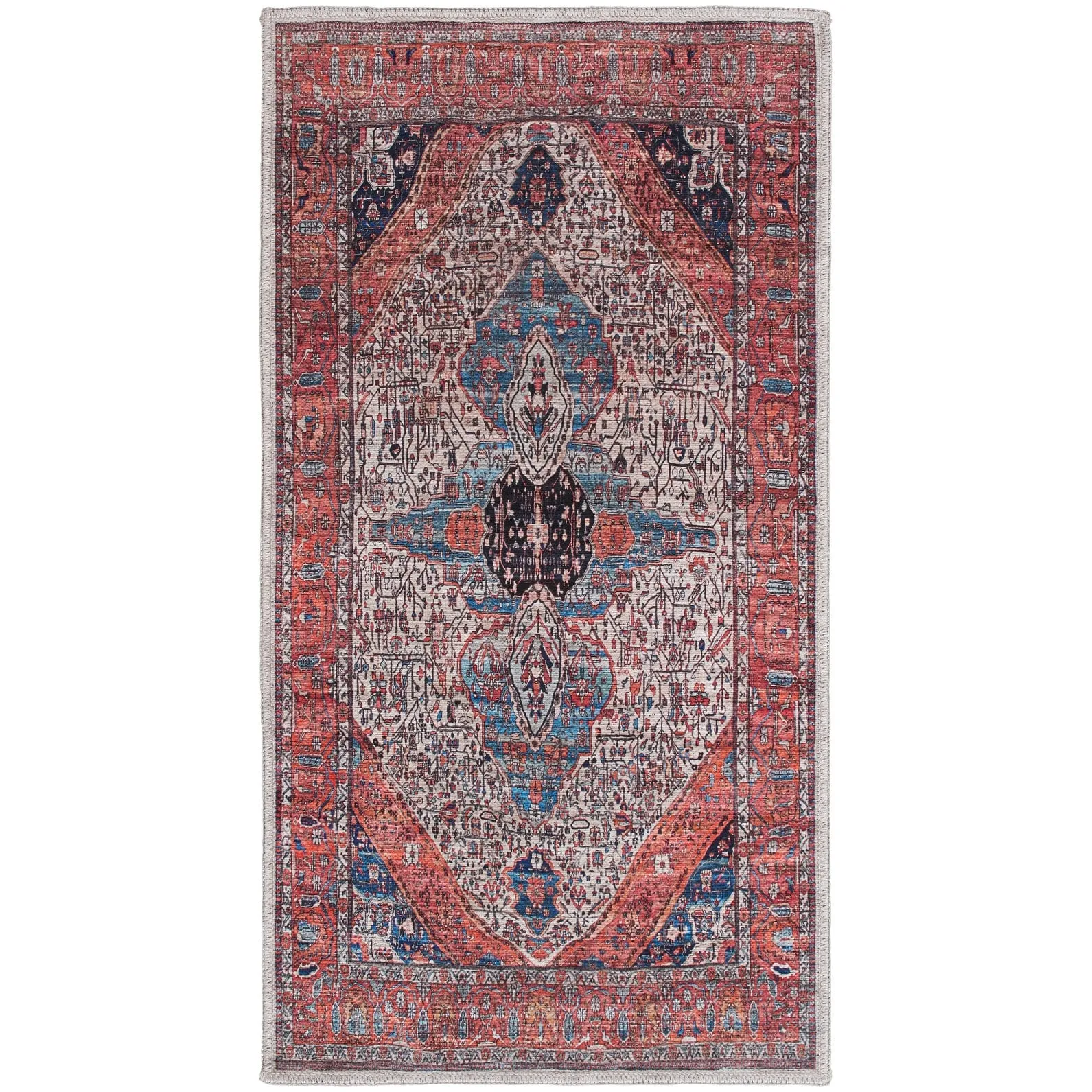 Brilliance Machine Washable Persian Vintage Area Rug