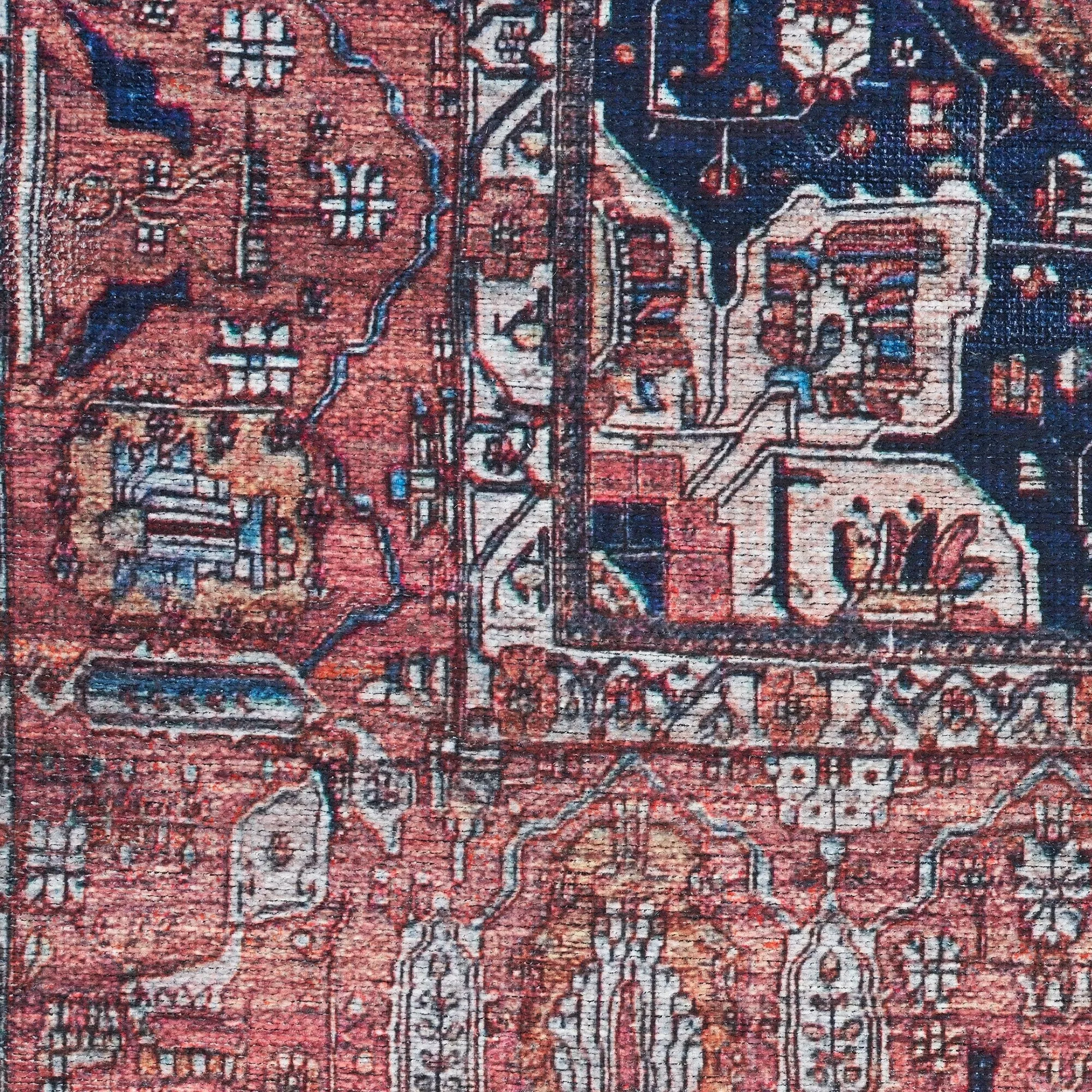 Brilliance Machine Washable Persian Vintage Area Rug