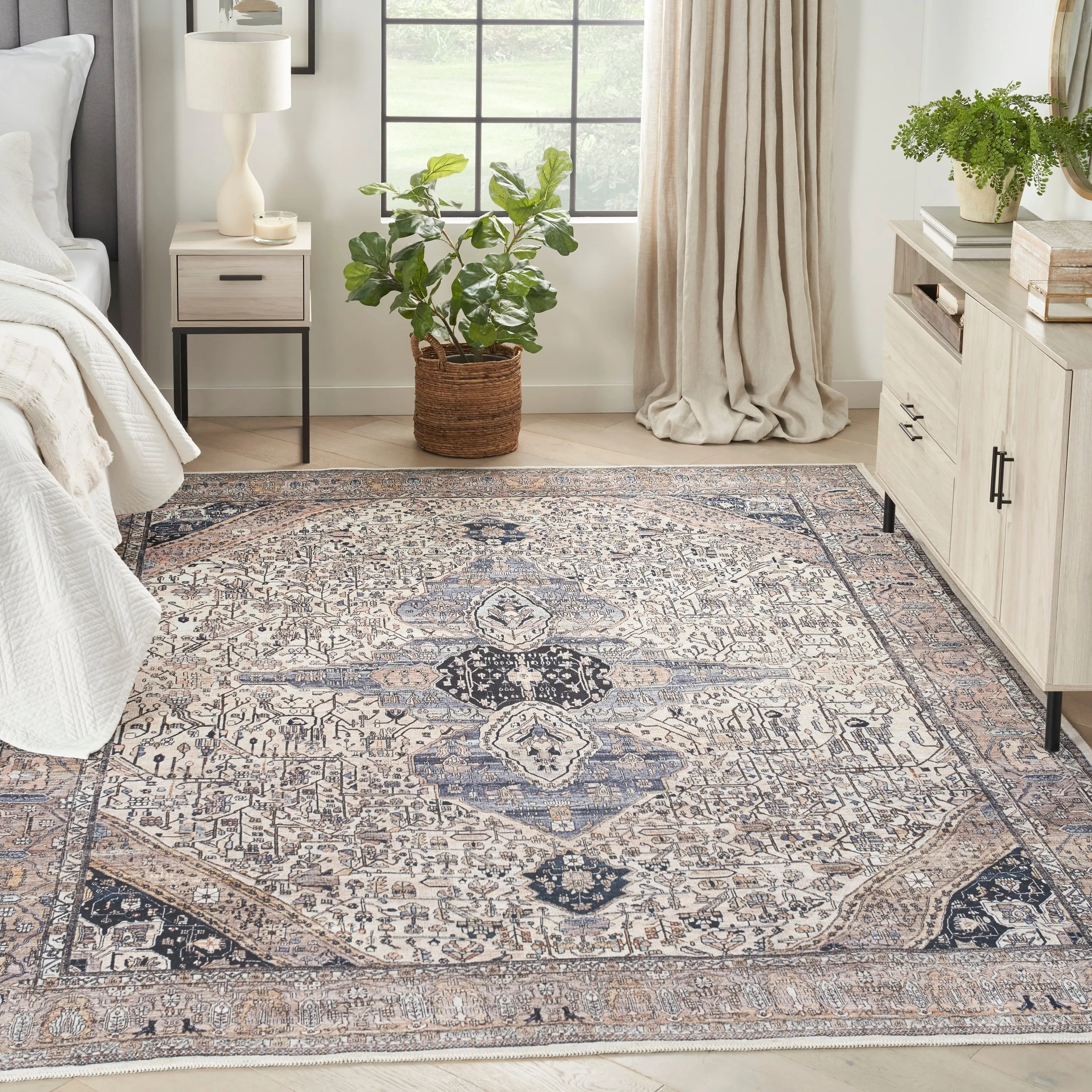 Brilliance Machine Washable Persian Vintage Area Rug