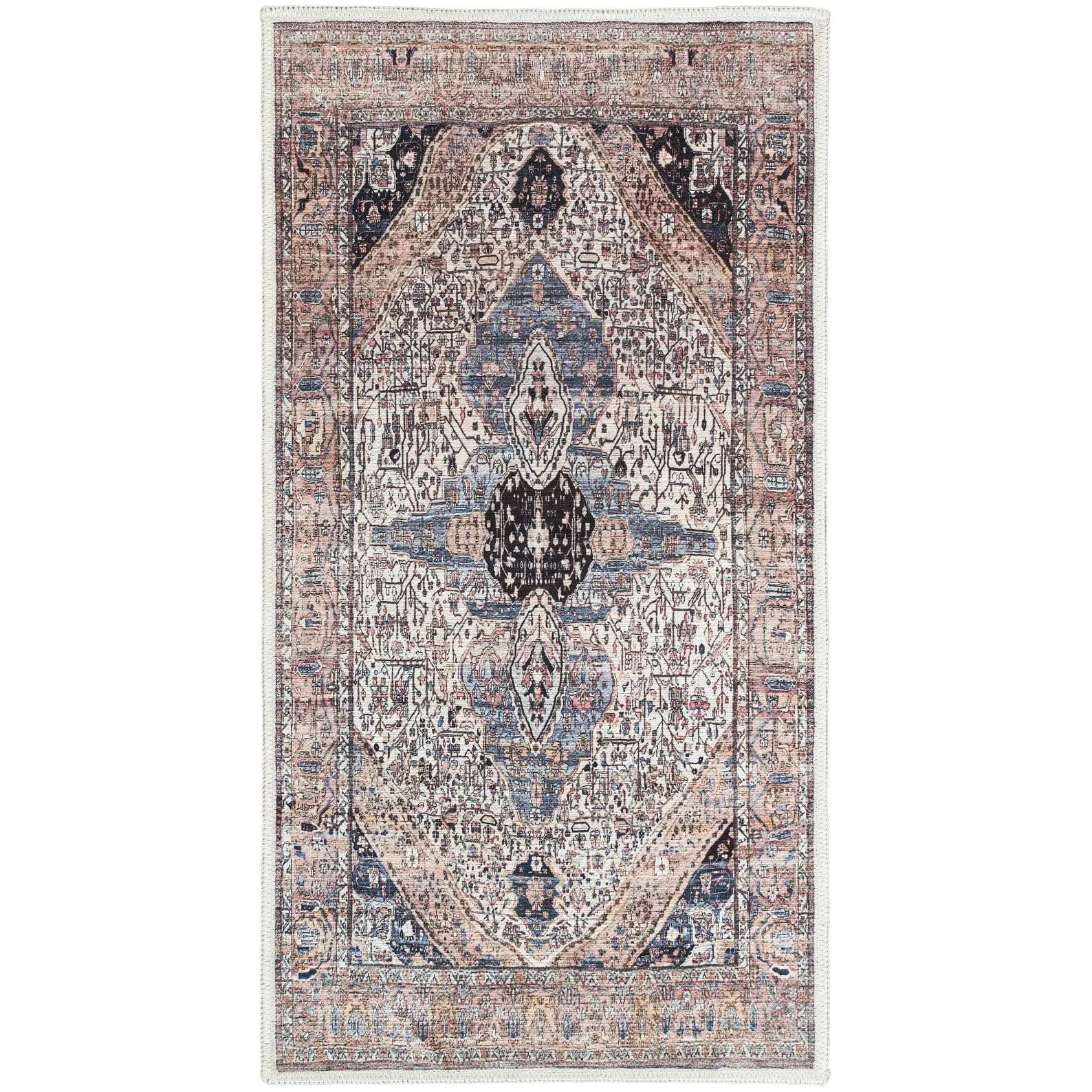 Brilliance Machine Washable Persian Vintage Area Rug