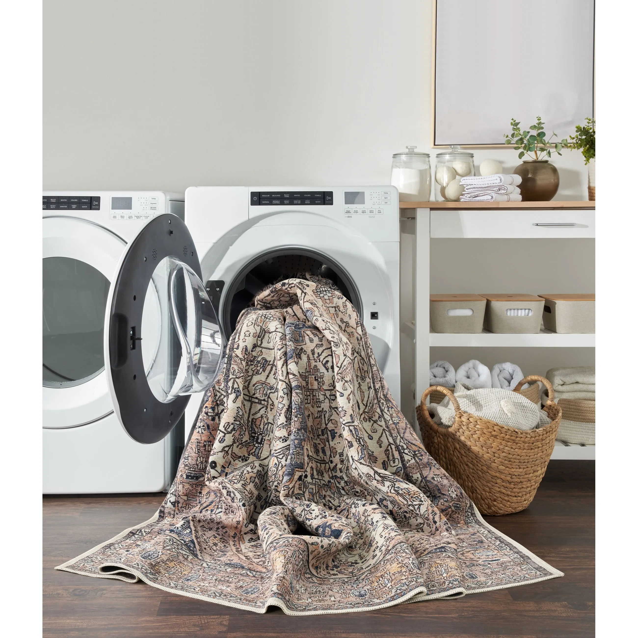 Brilliance Machine Washable Persian Vintage Area Rug