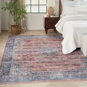 Brilliance Machine Washable Persian Vintage Medallion Area Rug