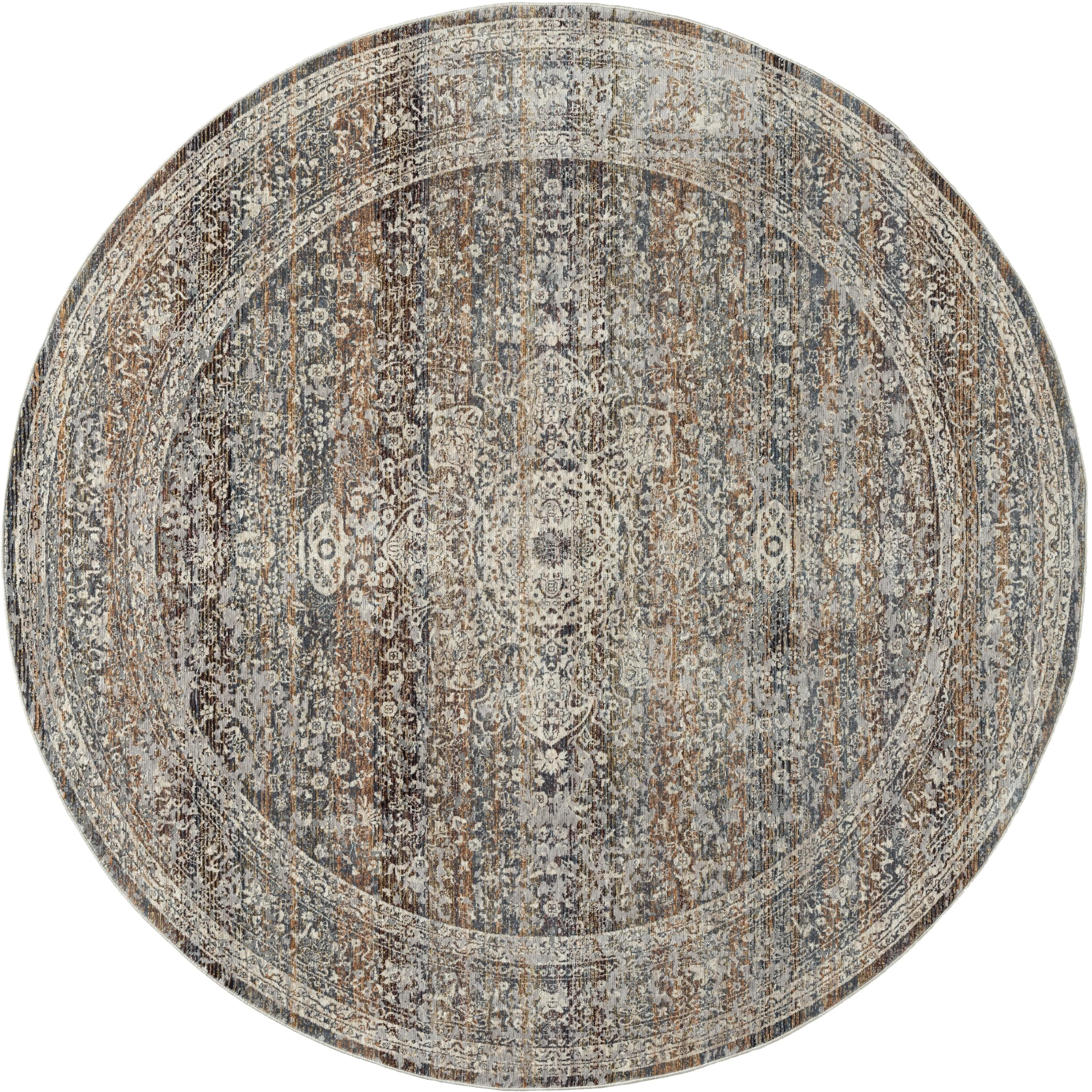 Camilla Vintage Blues/Rust Area Rug