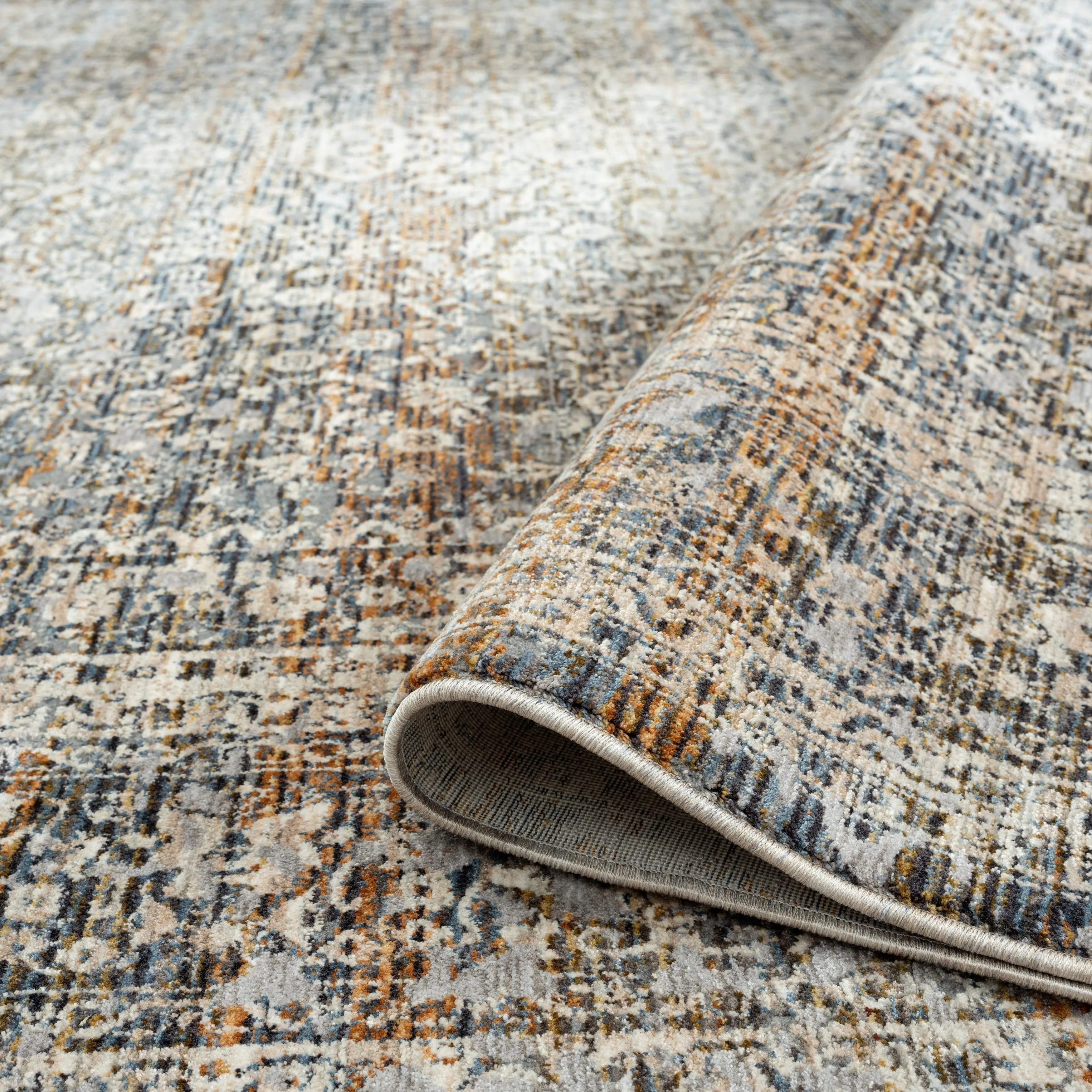 Camilla Vintage Blues/Rust Area Rug