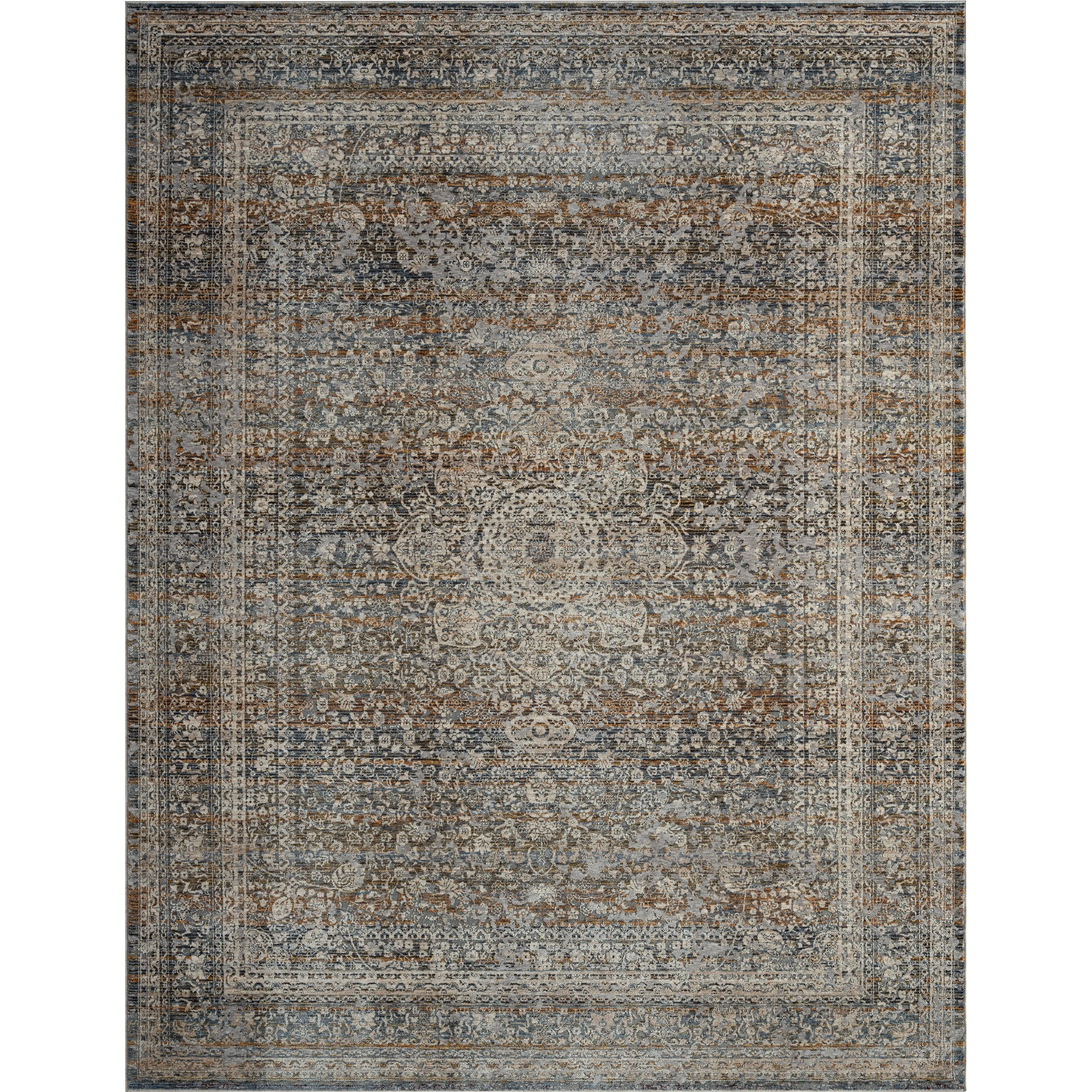 Camilla Vintage Blues/Rust Area Rug