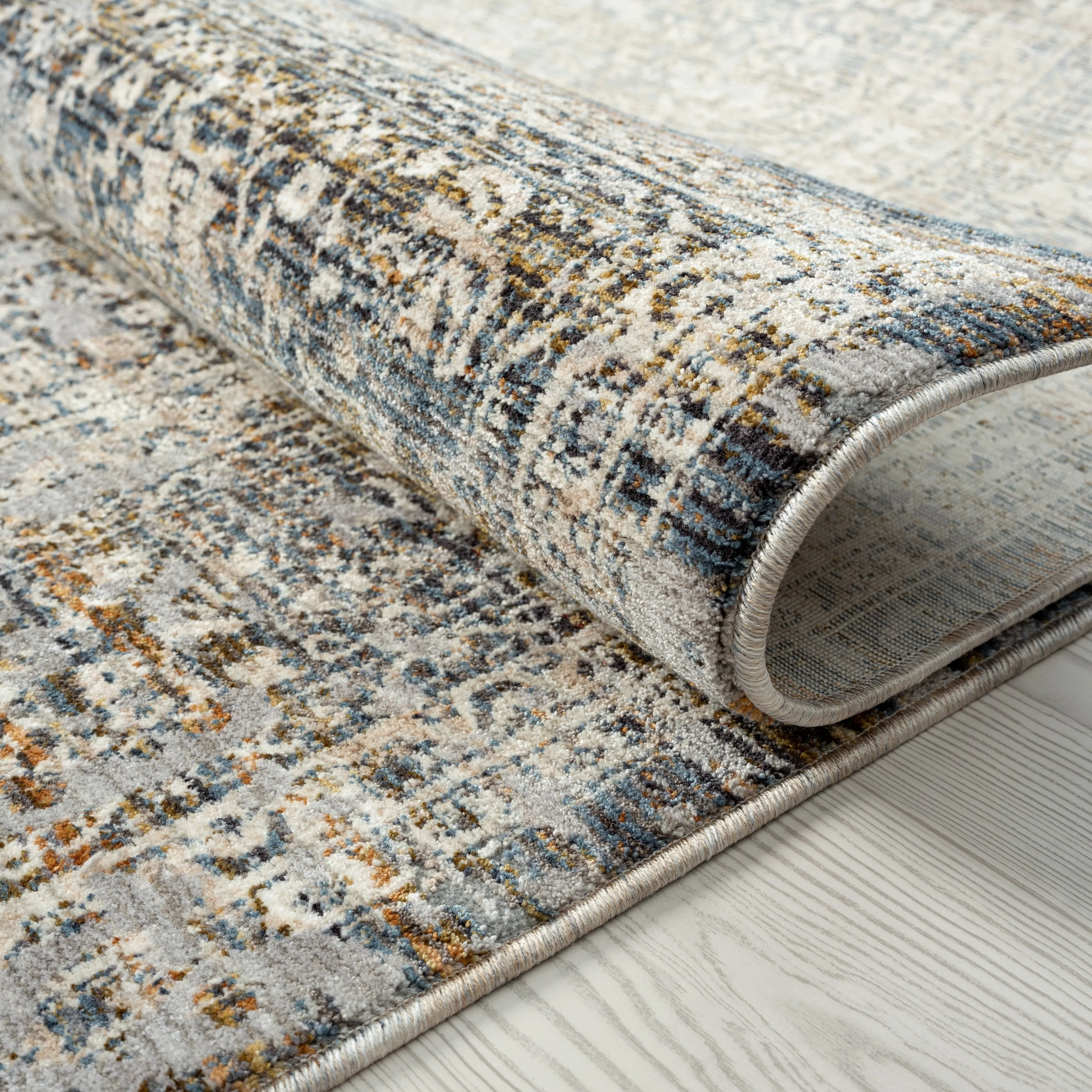 Camilla Vintage Blues/Rust Area Rug