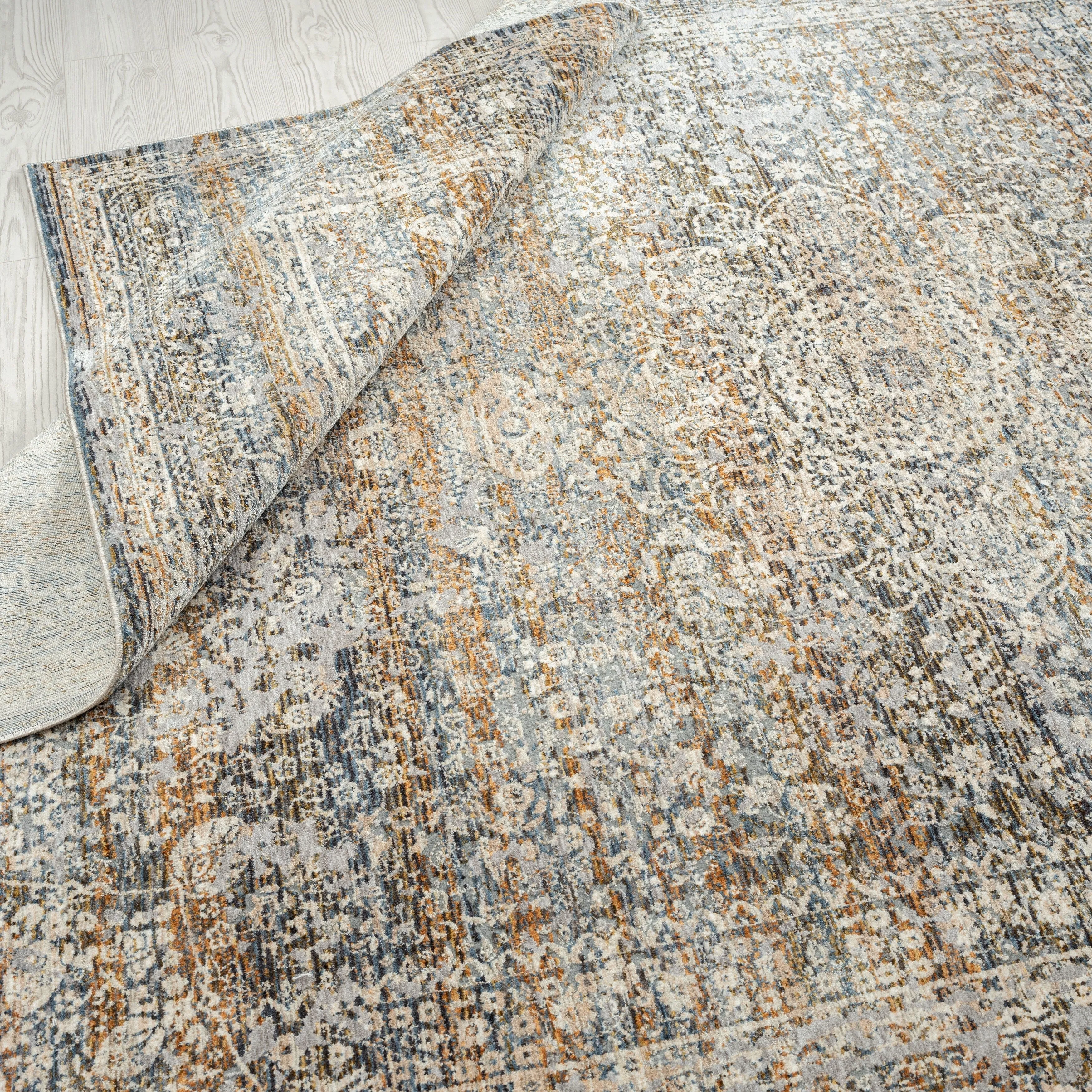Camilla Vintage Blues/Rust Area Rug