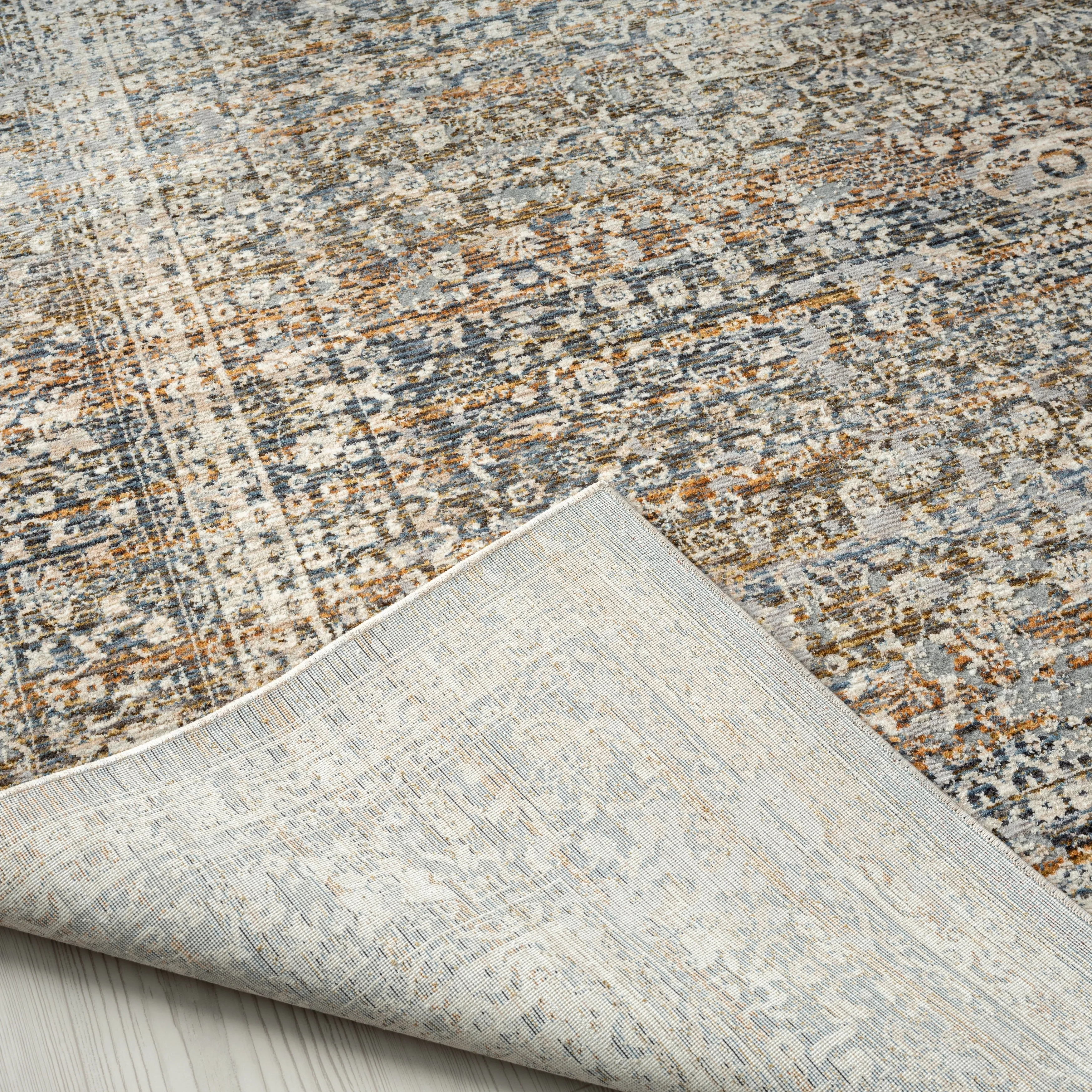 Camilla Vintage Blues/Rust Area Rug