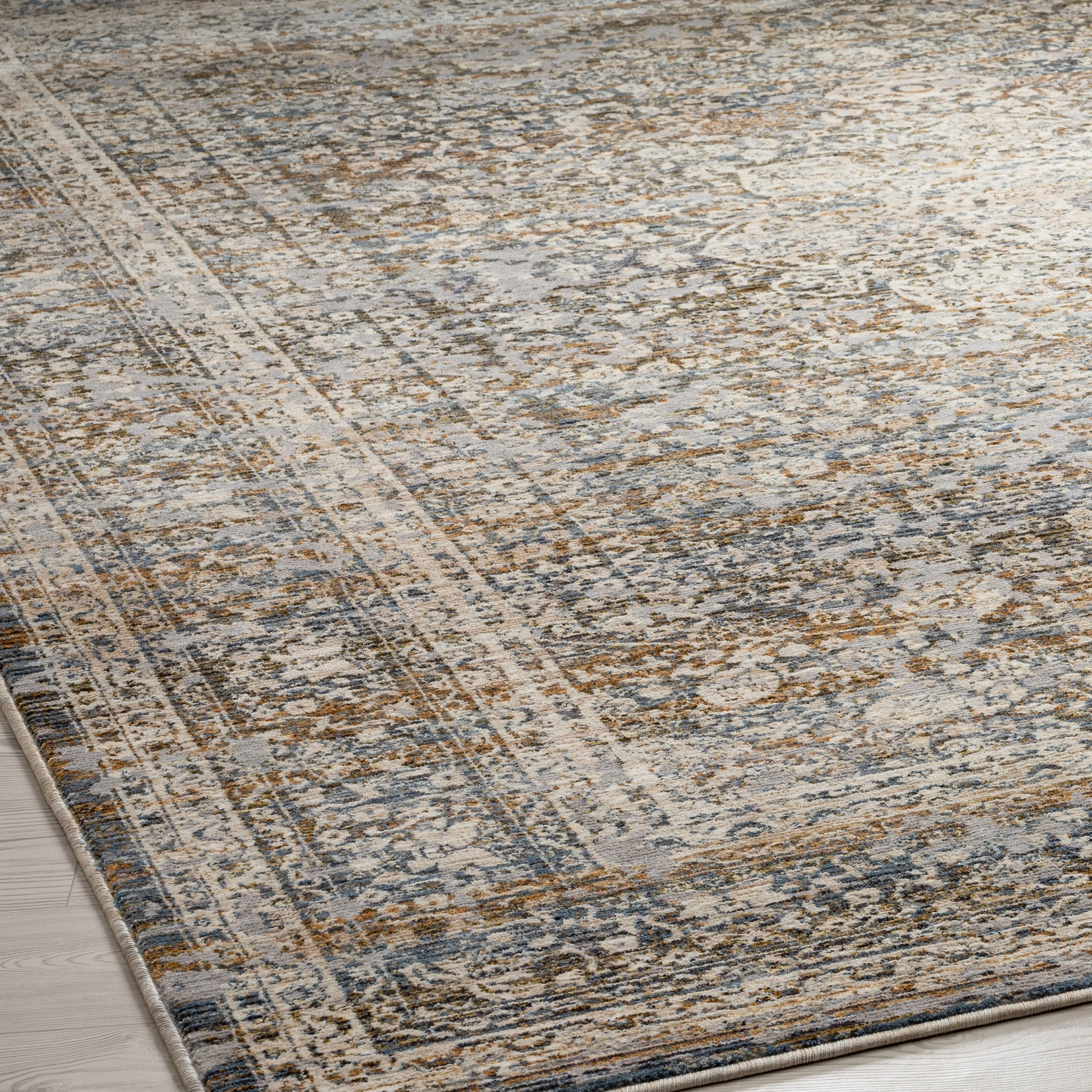 Camilla Vintage Blues/Rust Area Rug