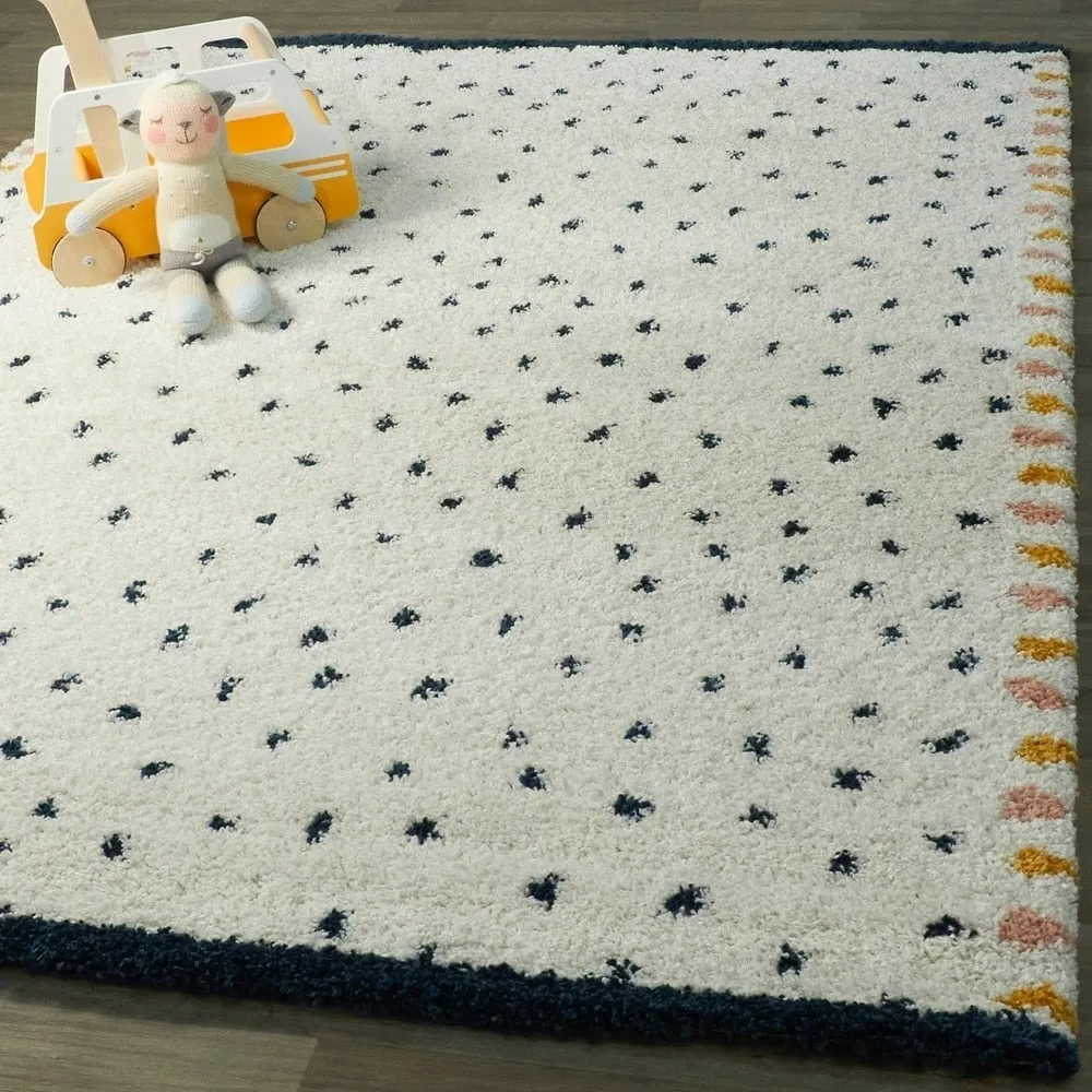 Carson Carrington Abstract Polka Dot Shag Area Rug