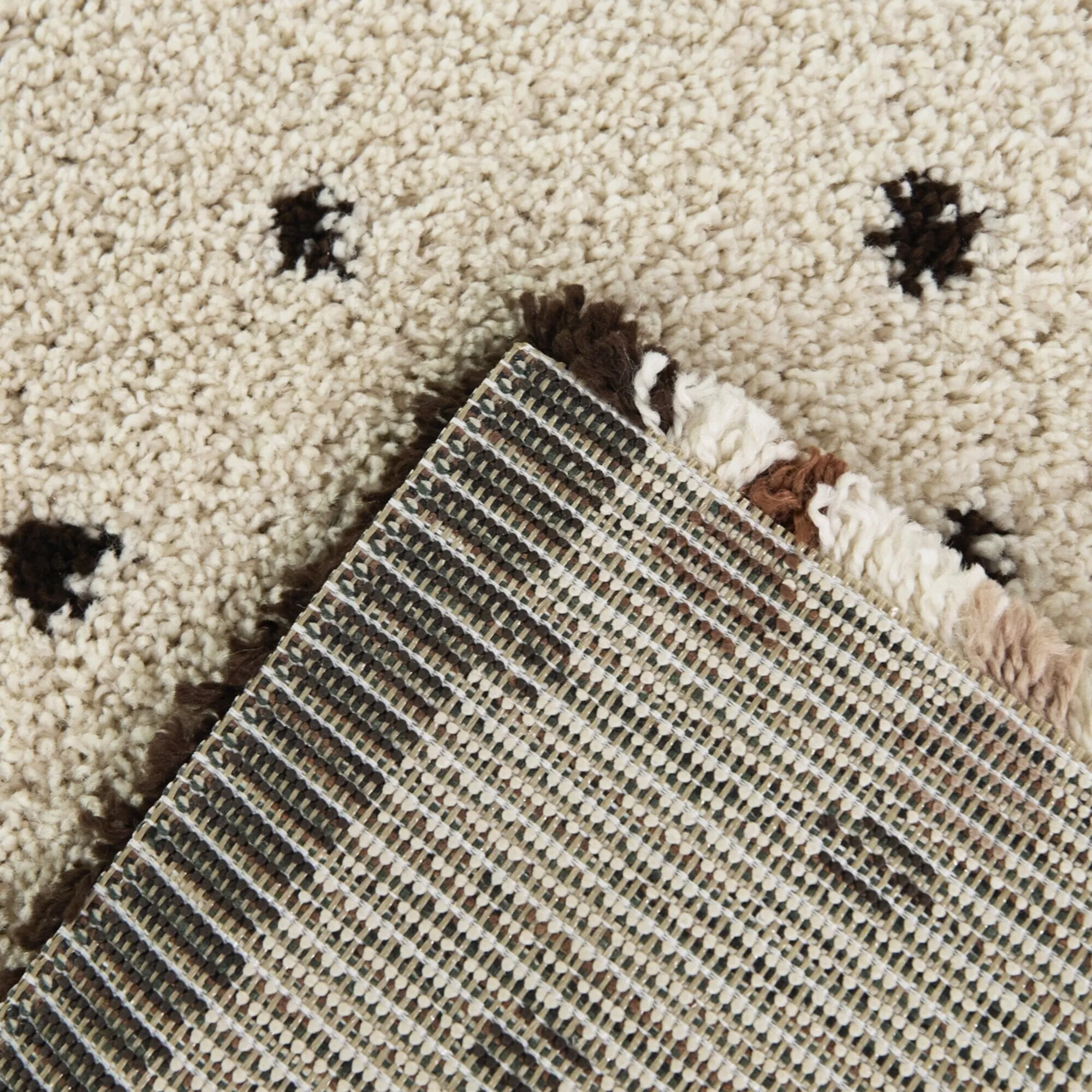 Carson Carrington Abstract Polka Dot Shag Area Rug