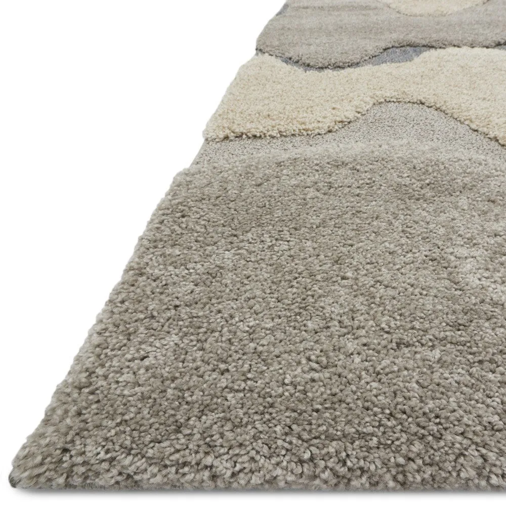 Carson Carrington Drammen Modern Abstract Waves Shag Area Rug