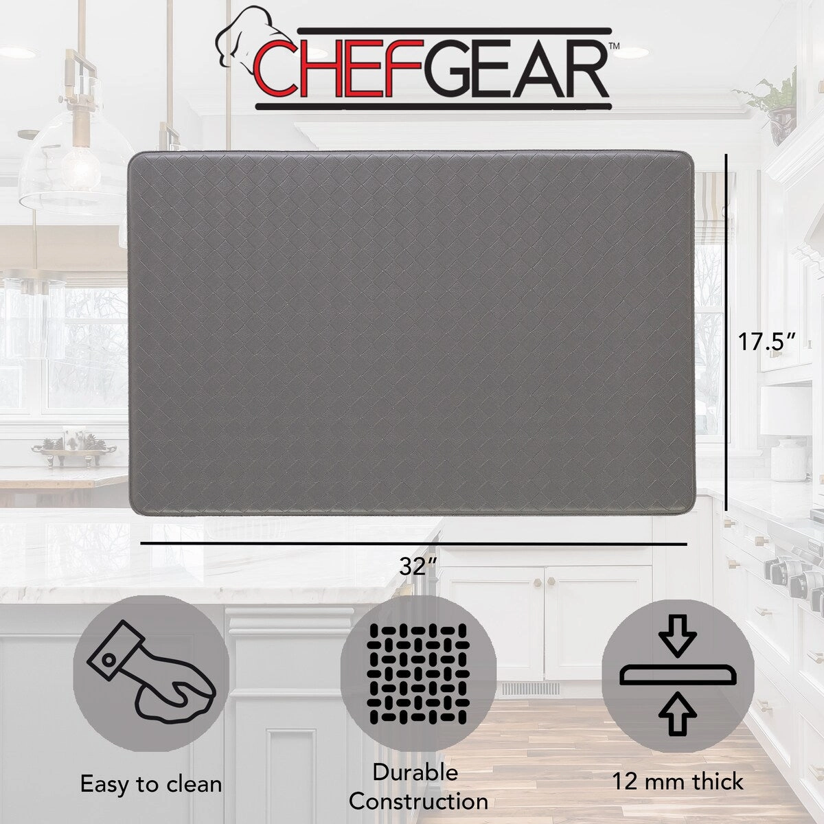 Chef Gear Playa Basketweave Anti-Fatigue Kitchen Wellness Mats