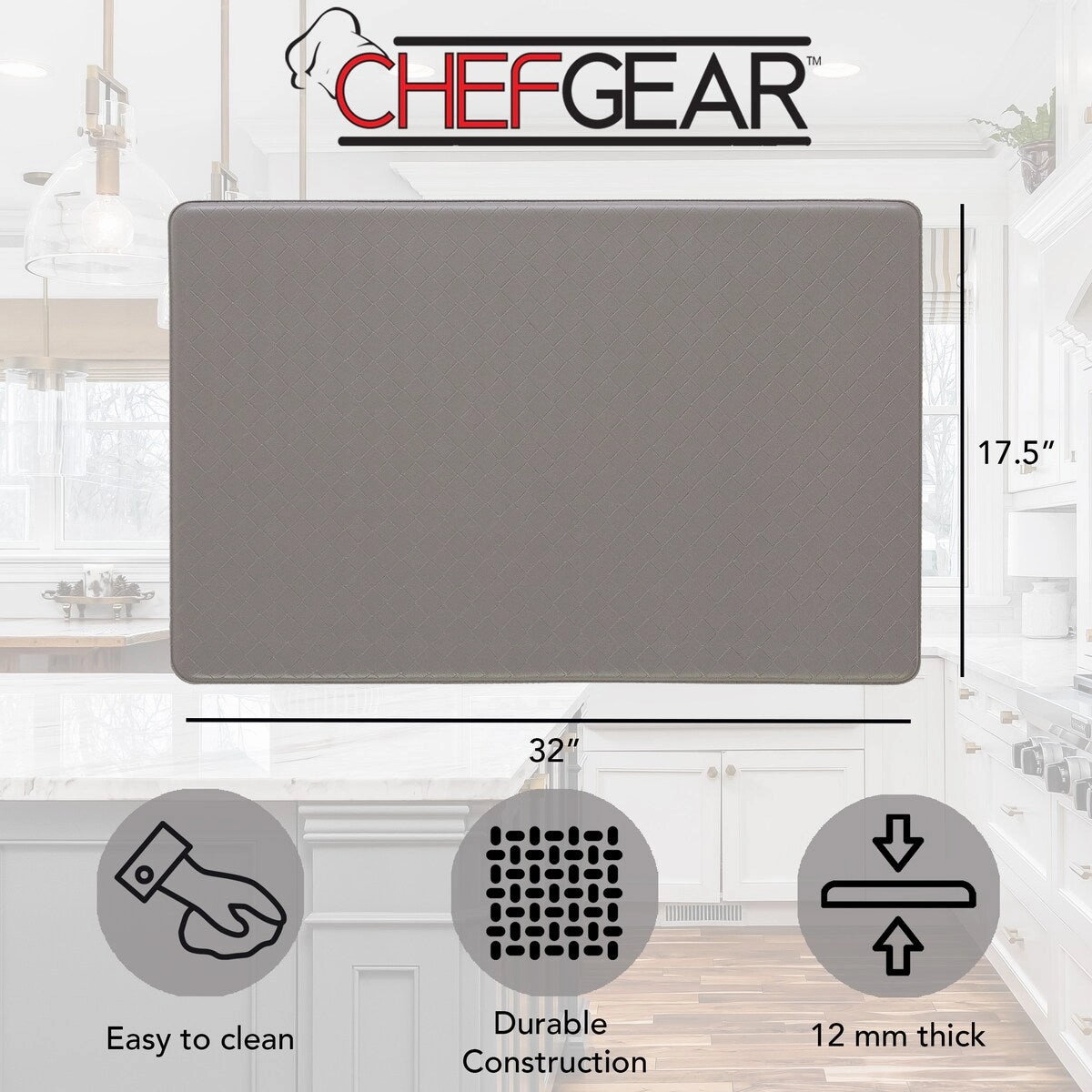 Chef Gear Playa Basketweave Anti-Fatigue Kitchen Wellness Mats