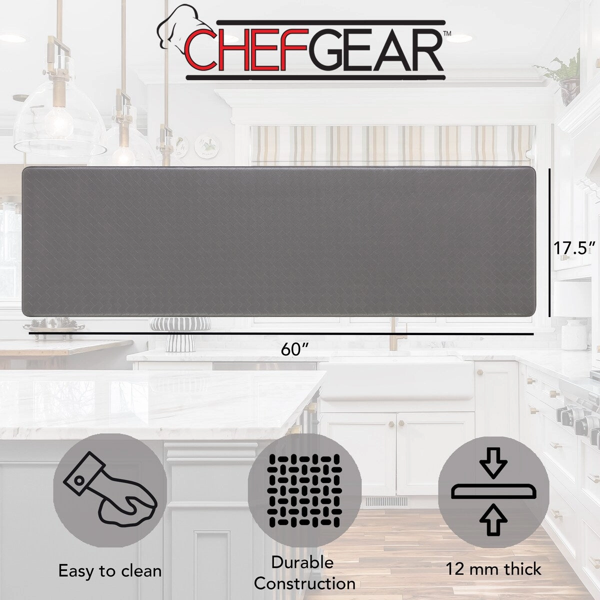 Chef Gear Playa Basketweave Anti-Fatigue Kitchen Wellness Mats