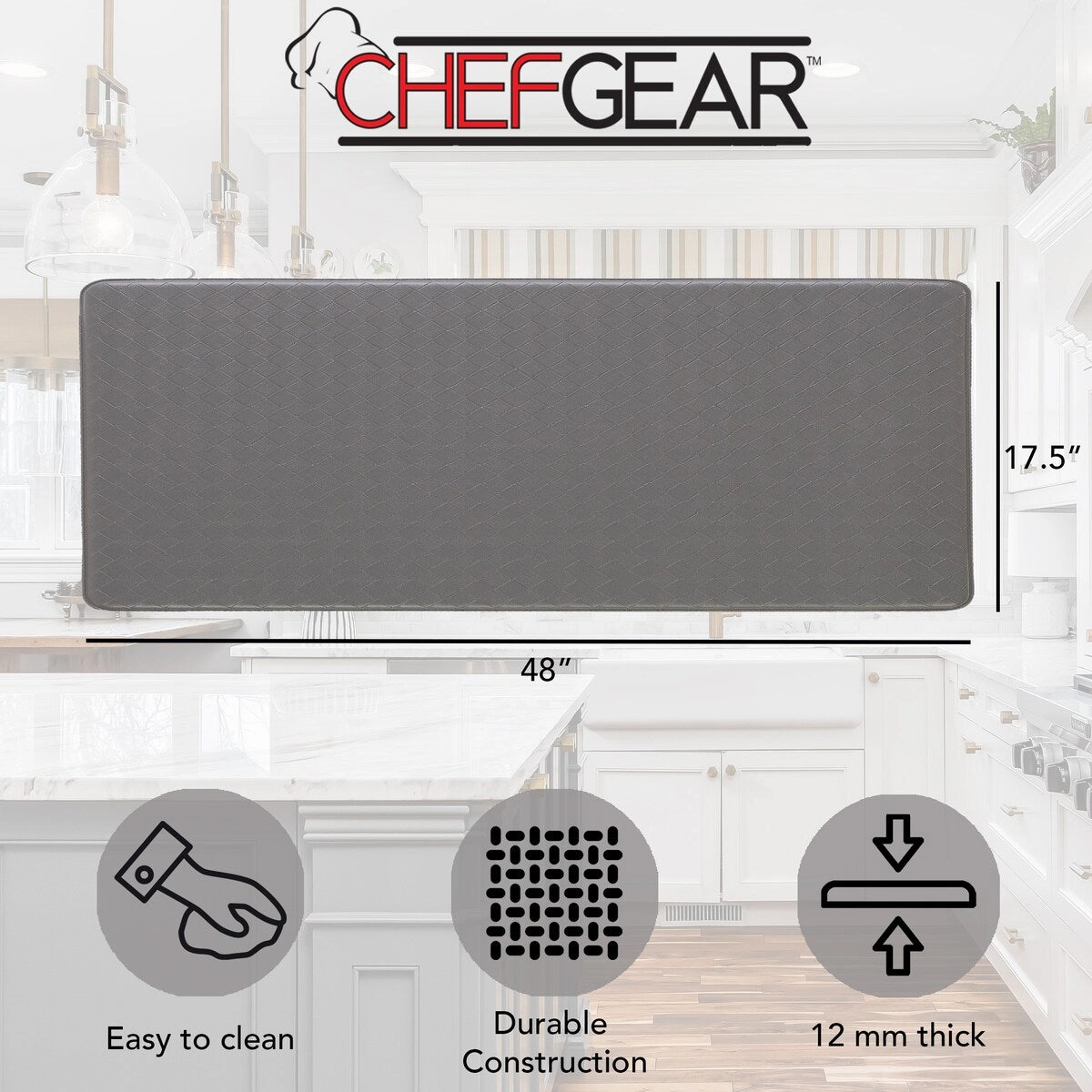 Chef Gear Playa Basketweave Anti-Fatigue Kitchen Wellness Mats
