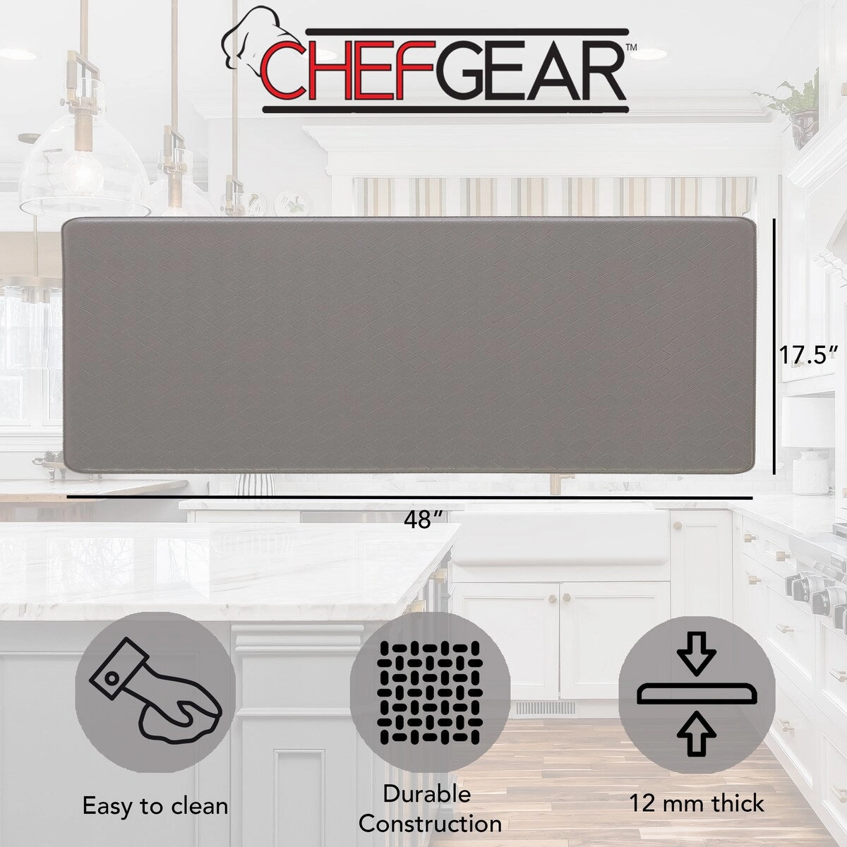 Chef Gear Playa Basketweave Anti-Fatigue Kitchen Wellness Mats