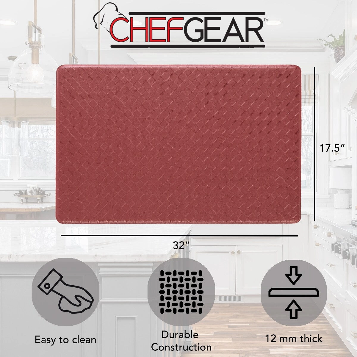 Chef Gear Playa Basketweave Anti-Fatigue Kitchen Wellness Mats