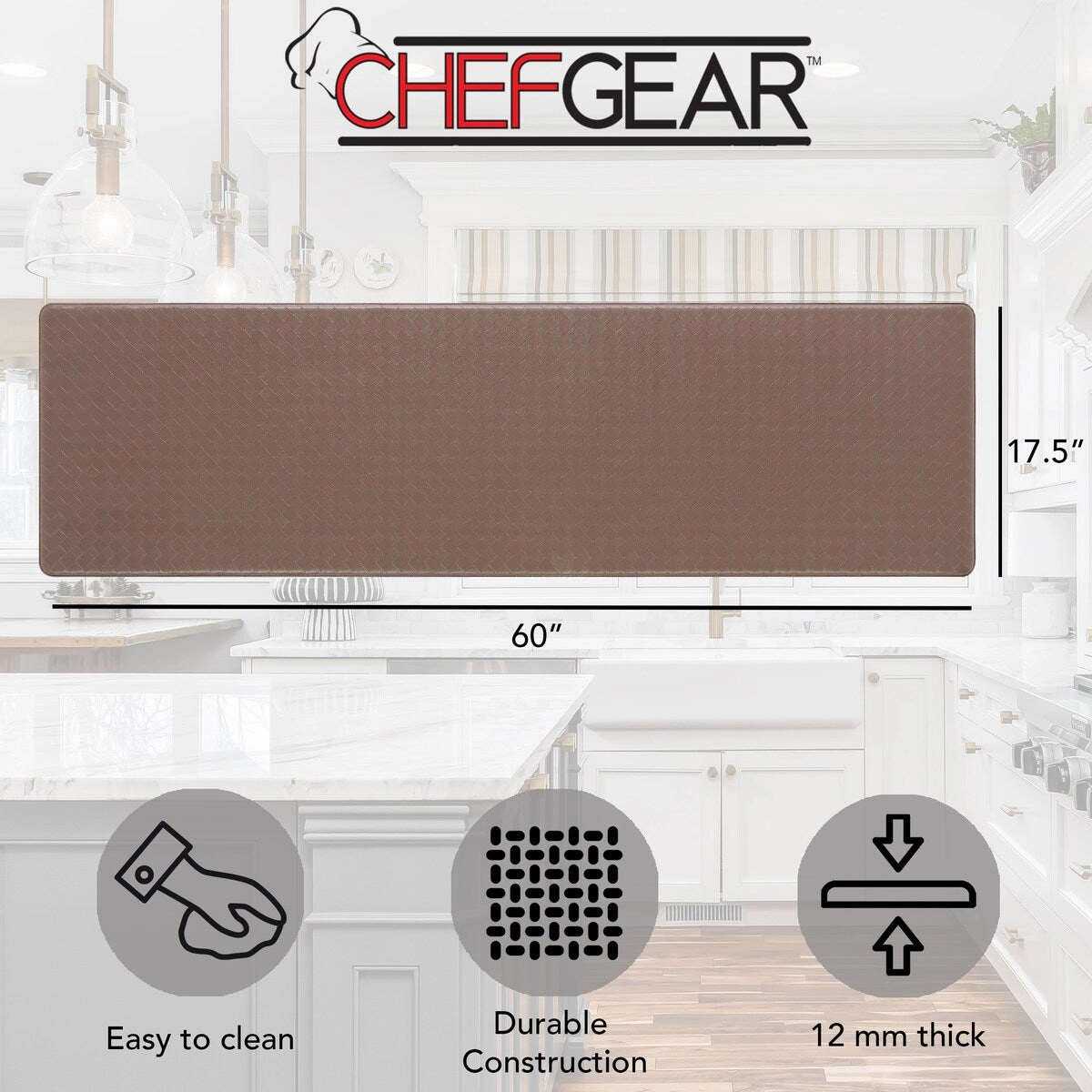 Chef Gear Playa Basketweave Anti-Fatigue Kitchen Wellness Mats