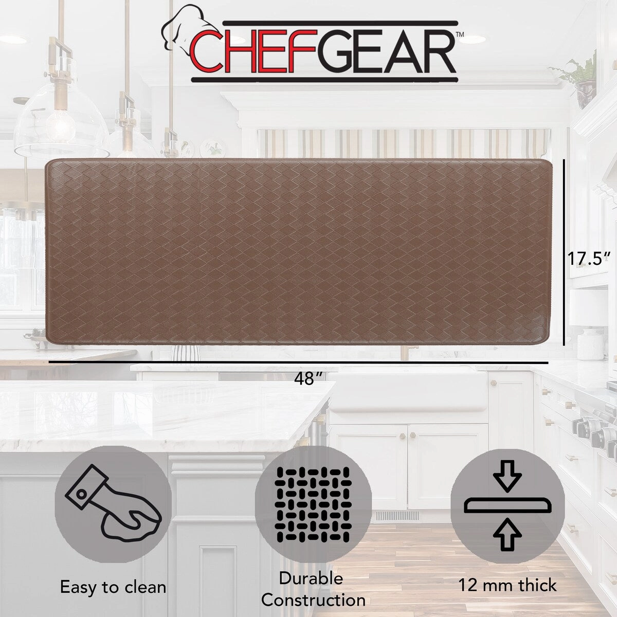 Chef Gear Playa Basketweave Anti-Fatigue Kitchen Wellness Mats