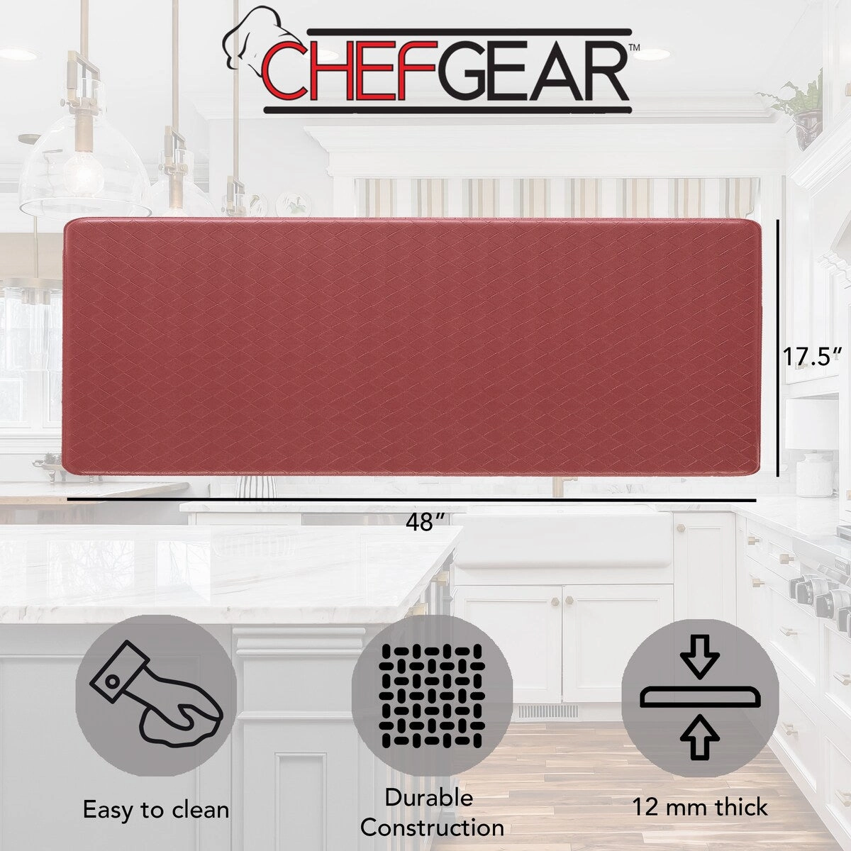 Chef Gear Playa Basketweave Anti-Fatigue Kitchen Wellness Mats