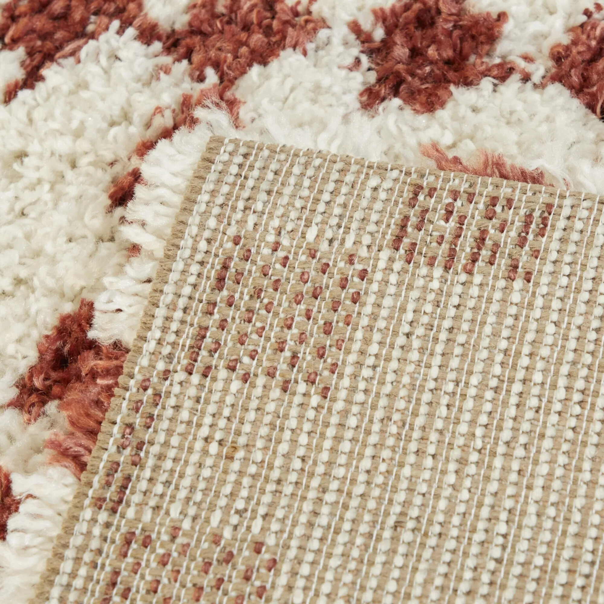 Cheshire Geometric Diamond Shag Area Rug