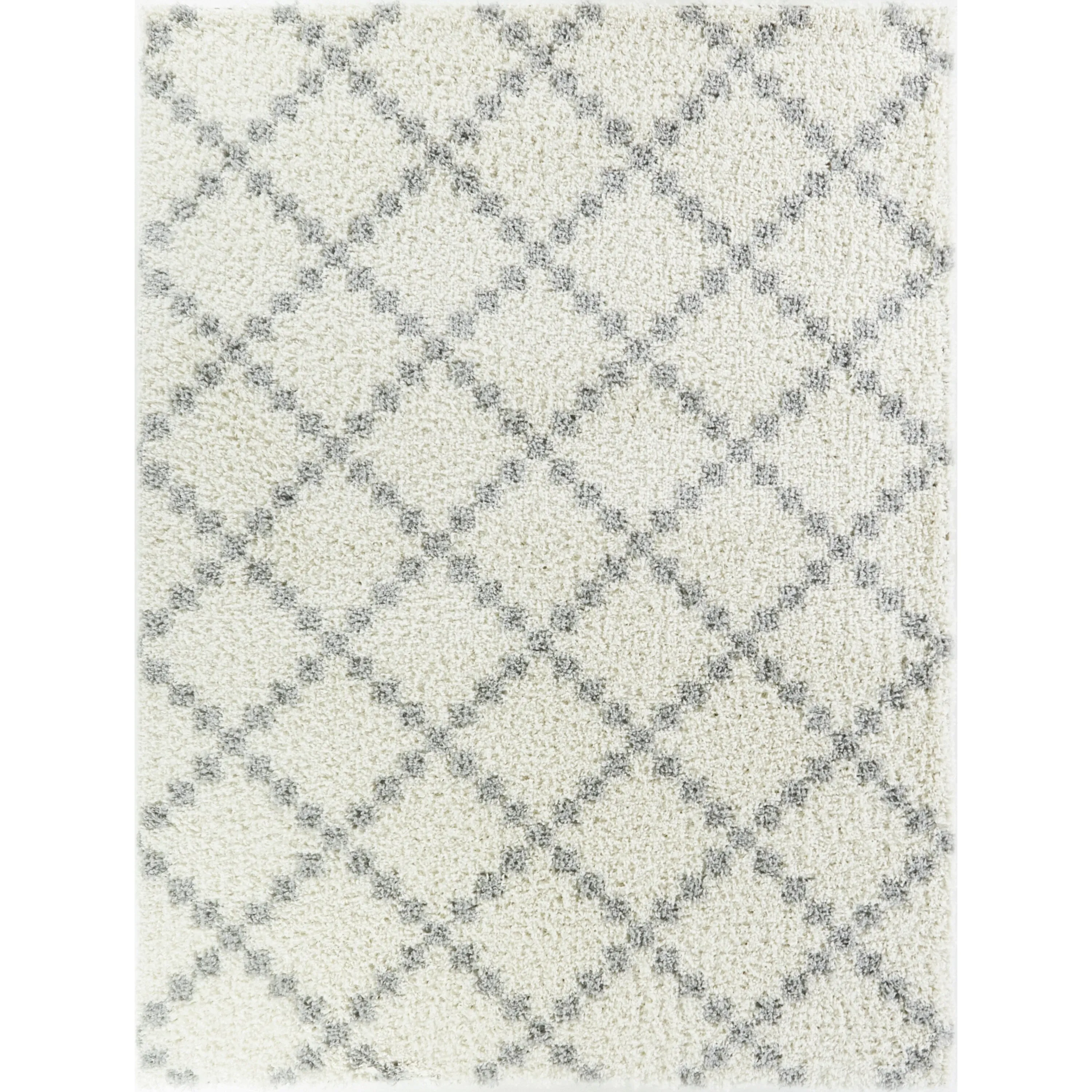 Cheshire Geometric Diamond Shag Area Rug