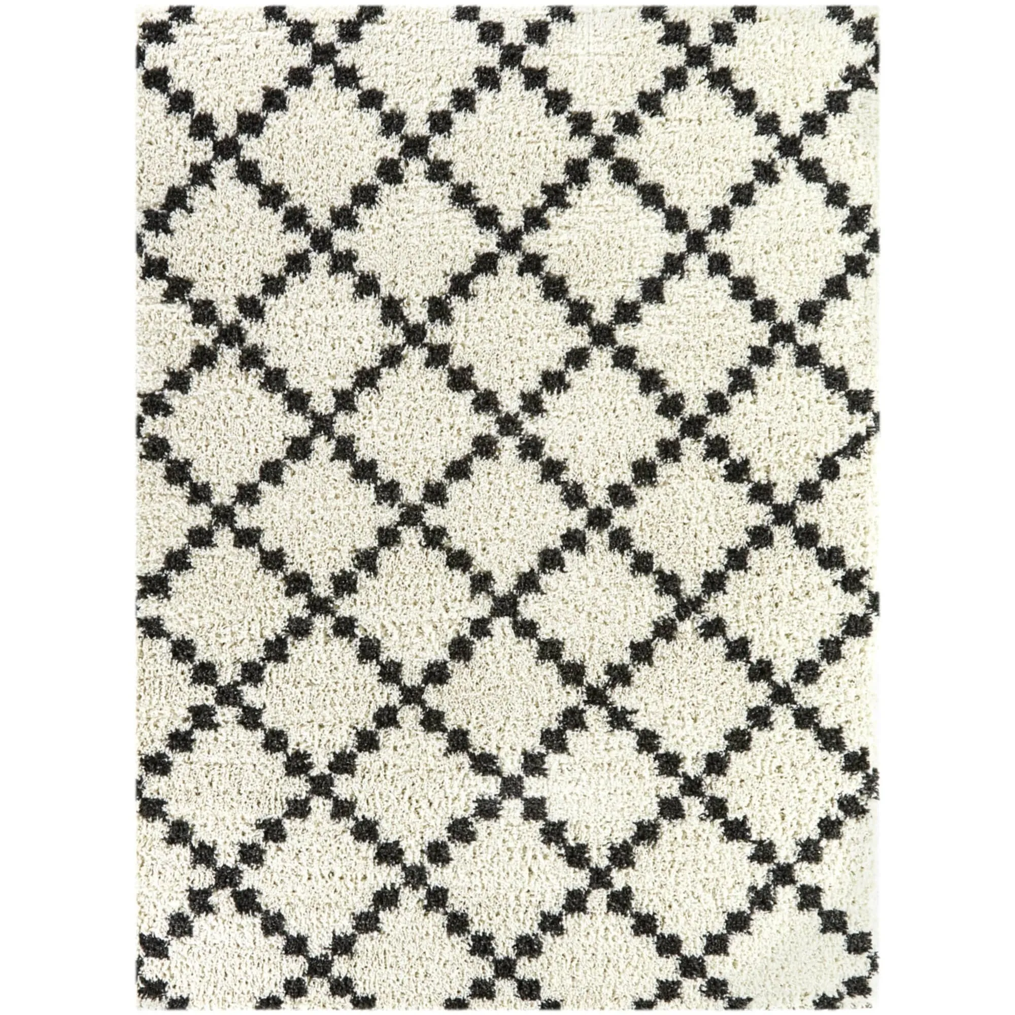 Cheshire Geometric Diamond Shag Area Rug