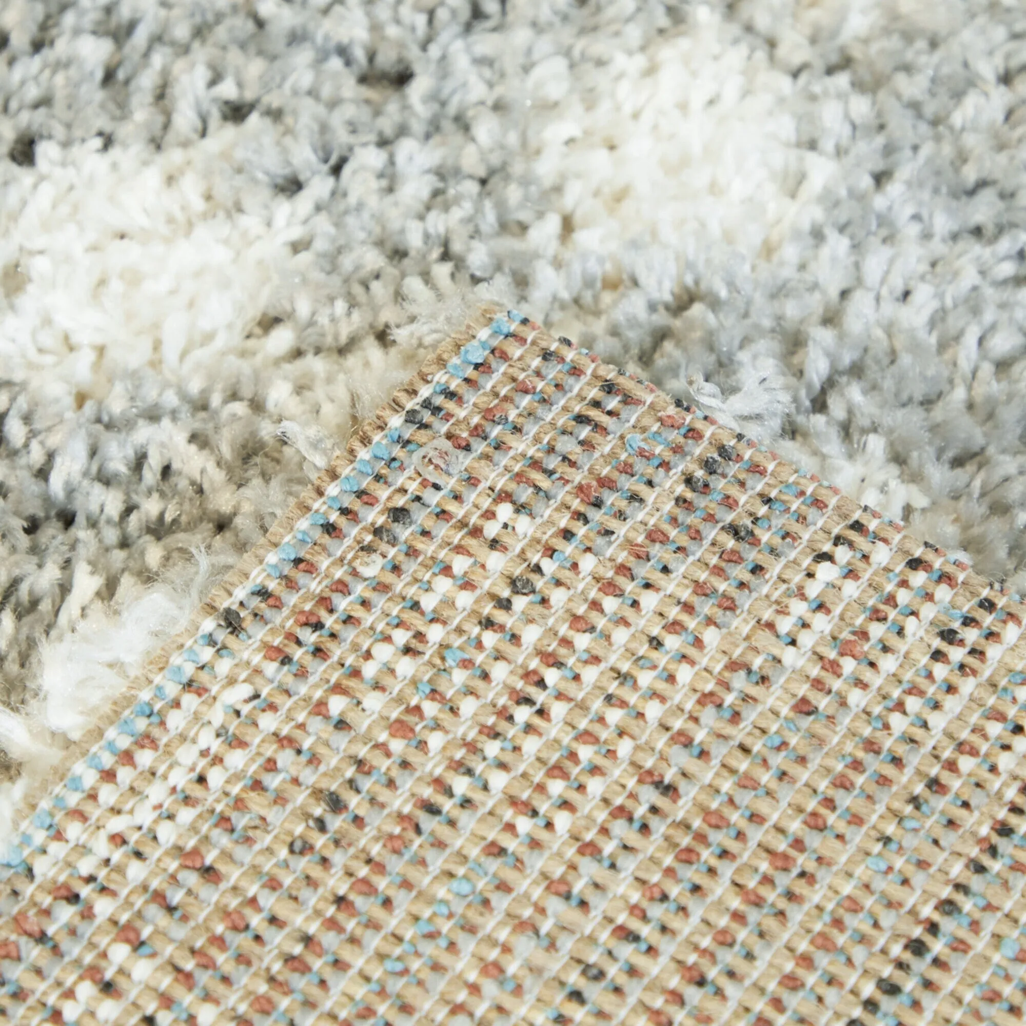 Cheshire Geometric Diamond Shag Area Rug