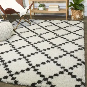 Cheshire Geometric Diamond Shag Area Rug