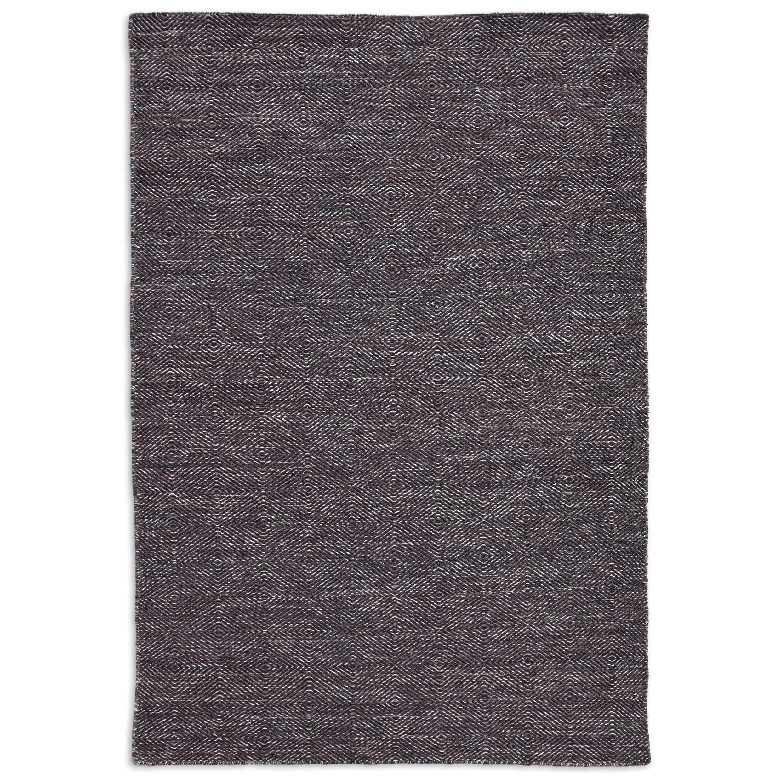 Coastal Handmade Wool Rugs Lattice Brown/Grey & White For Living Room