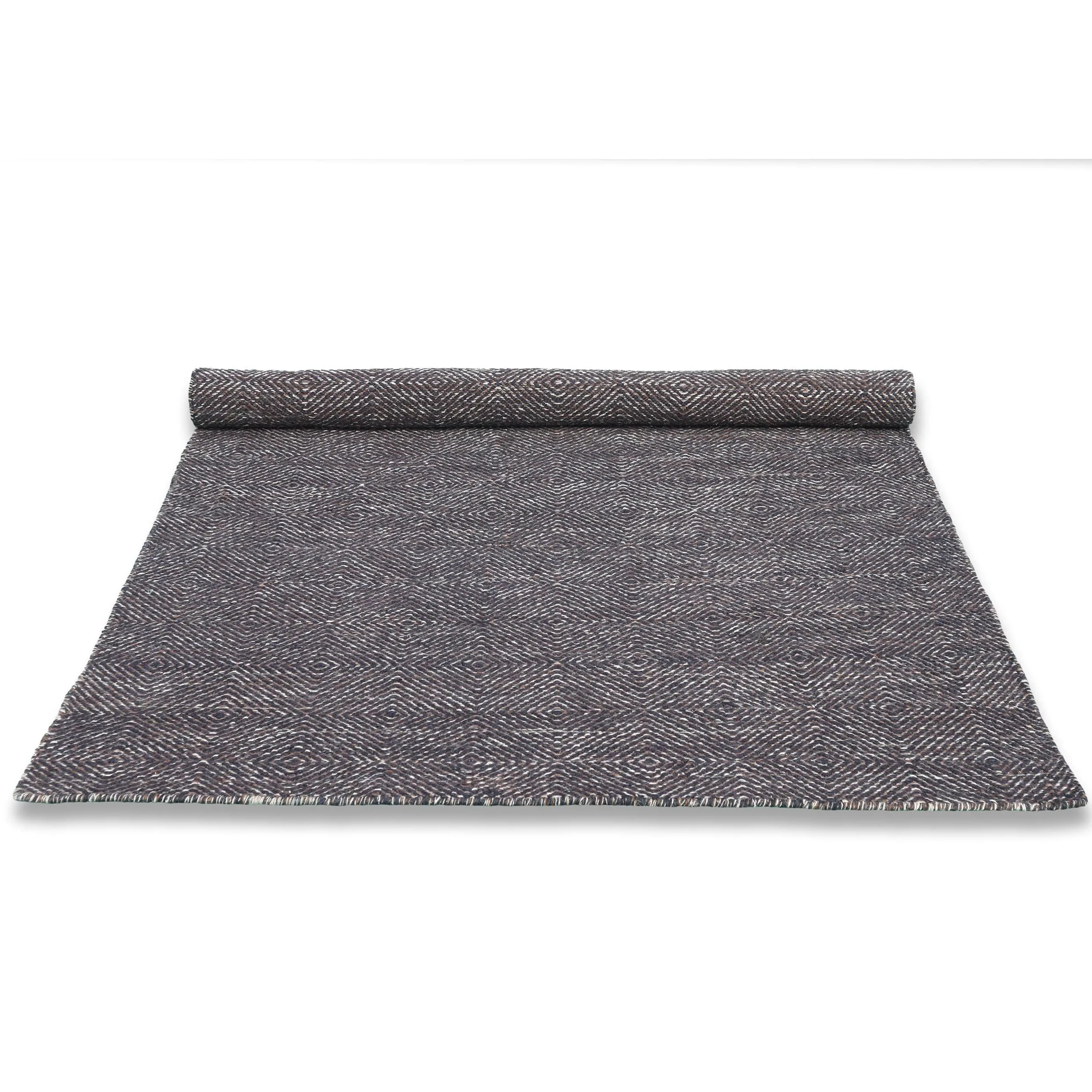 Coastal Handmade Wool Rugs Lattice Brown/Grey & White For Living Room