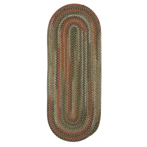Colonial Mills Wayland Rustic Farmhouse Braided Multicolor Runner Rug
