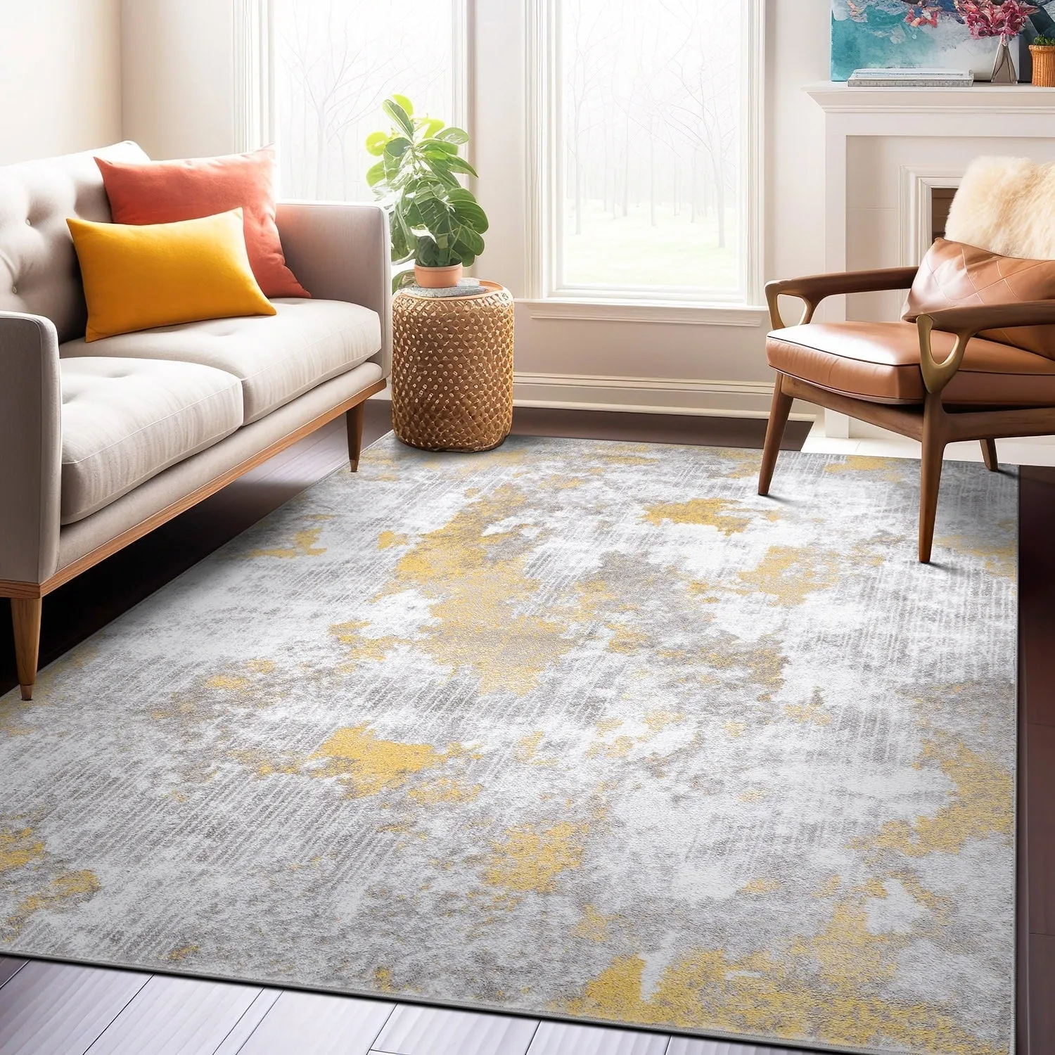 Contemporary Abstract Elegance Area Rug