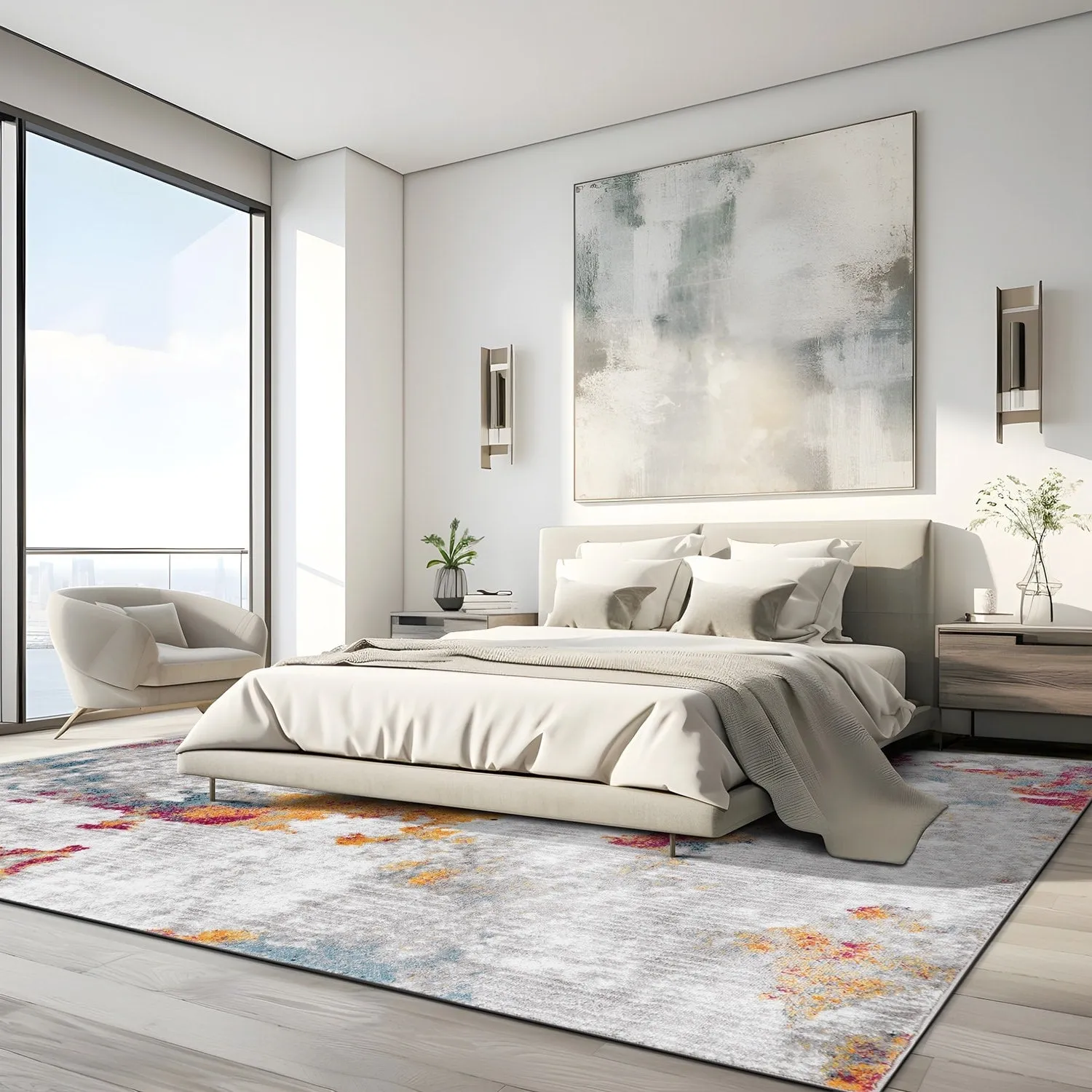 Contemporary Abstract Elegance Area Rug