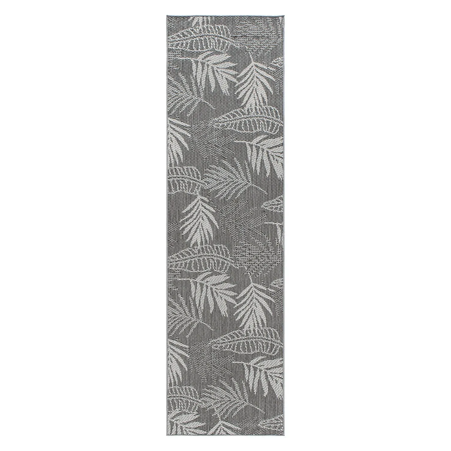 Contemporary Floral Leaves Indoor/Outdoor Flatweave Waterproof Backyard Patio Area Rug